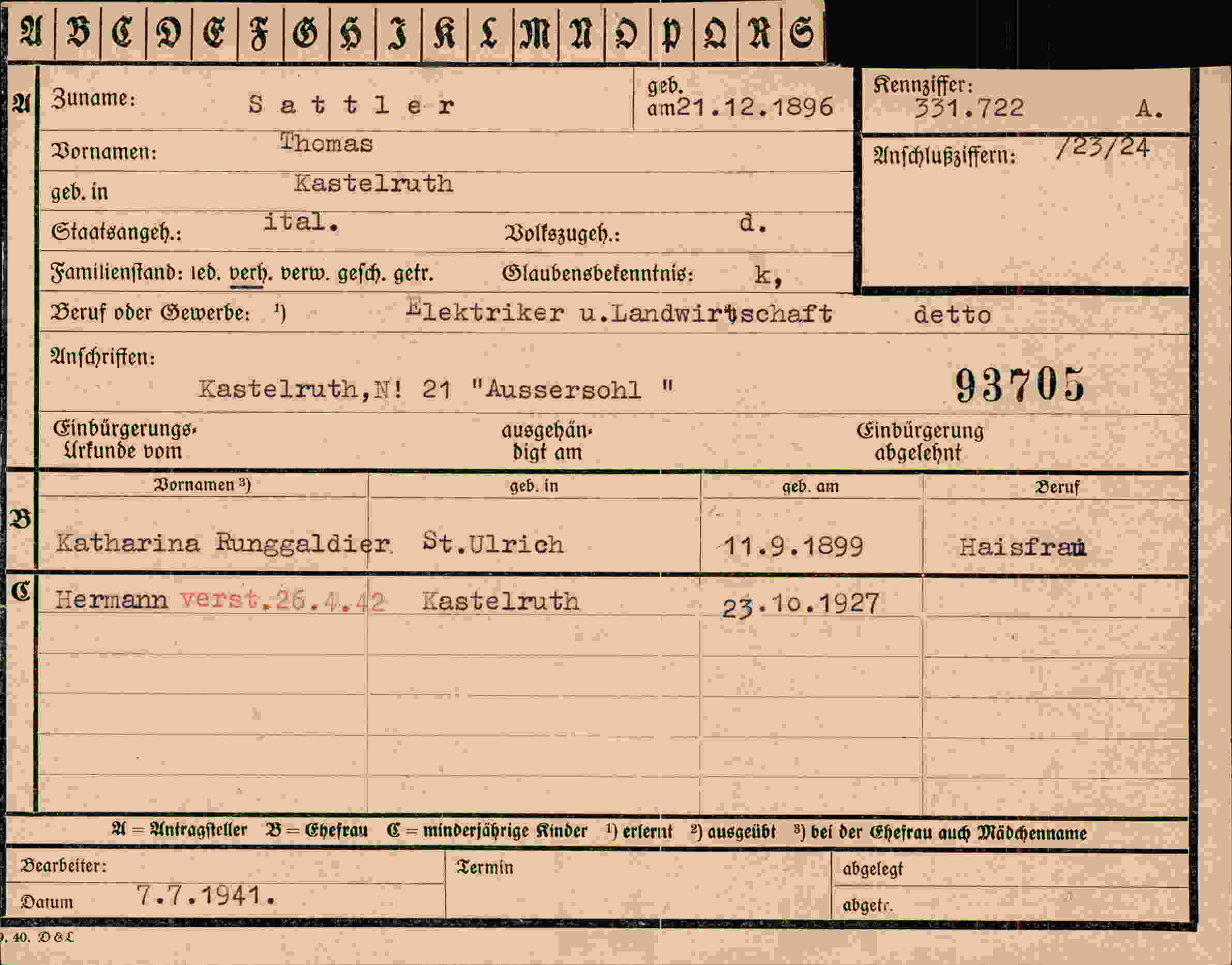 Dokument für Thomas Sattler