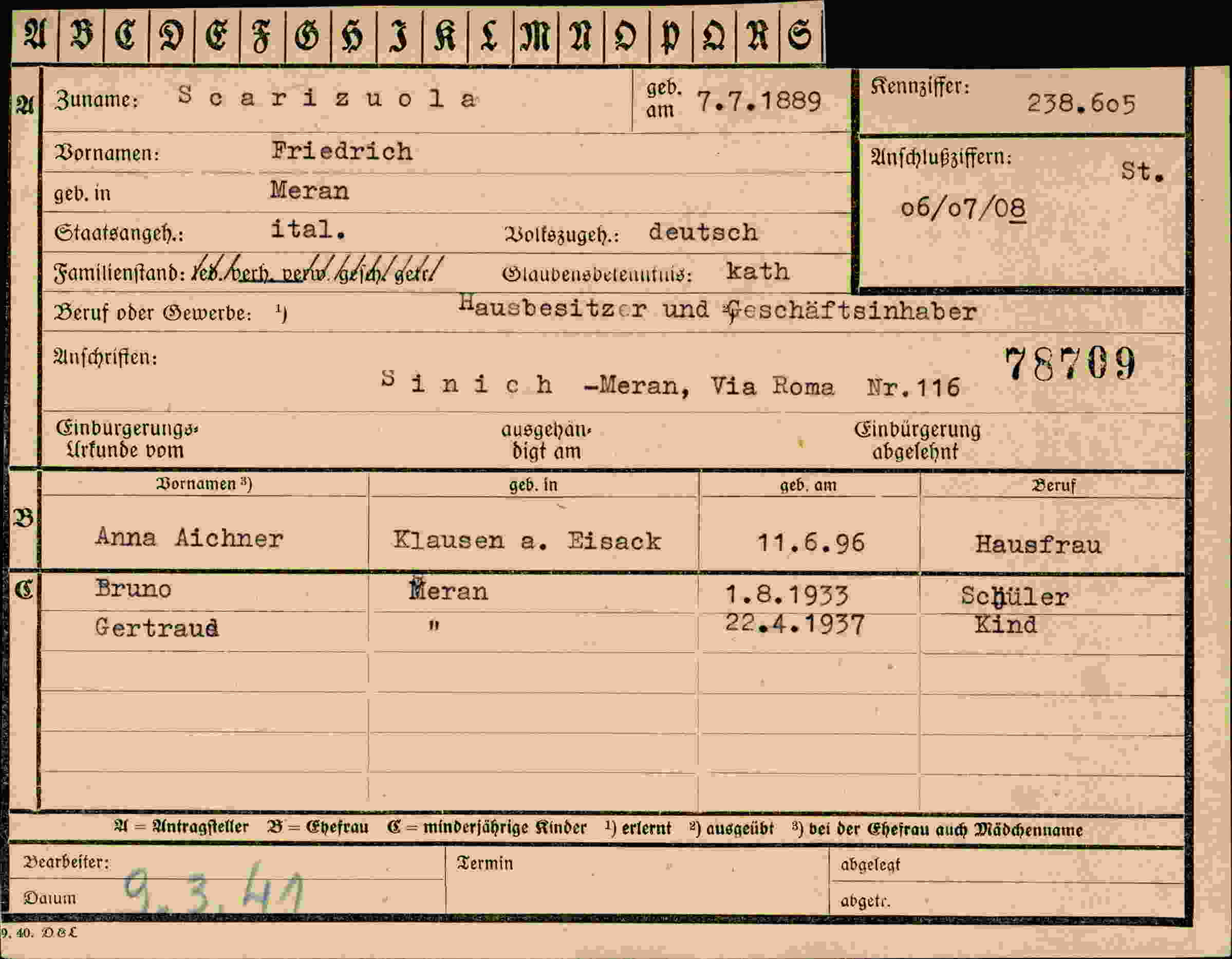 Dokument für Friedrich Scarizuola