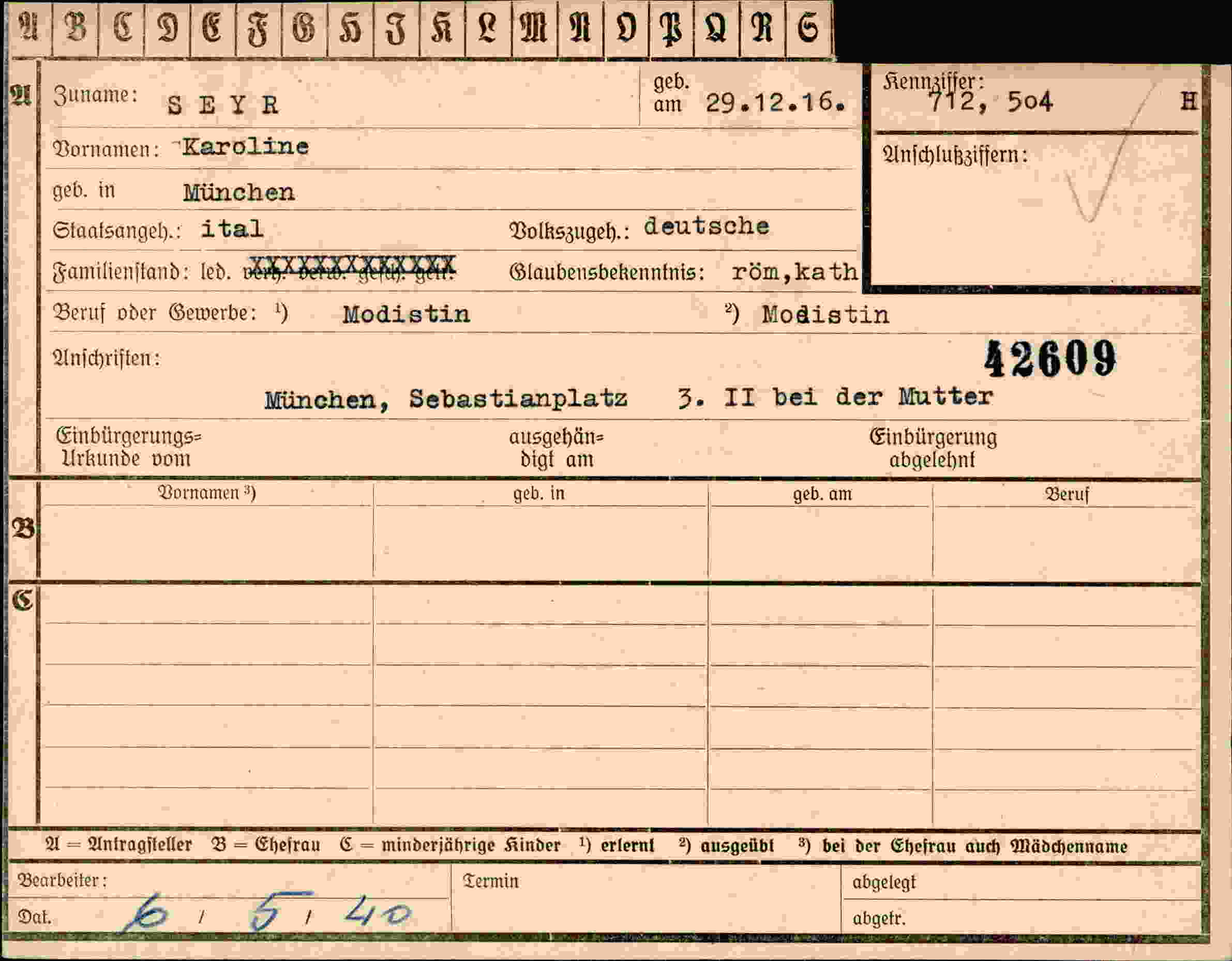 Dokument für Karoline Seyr
