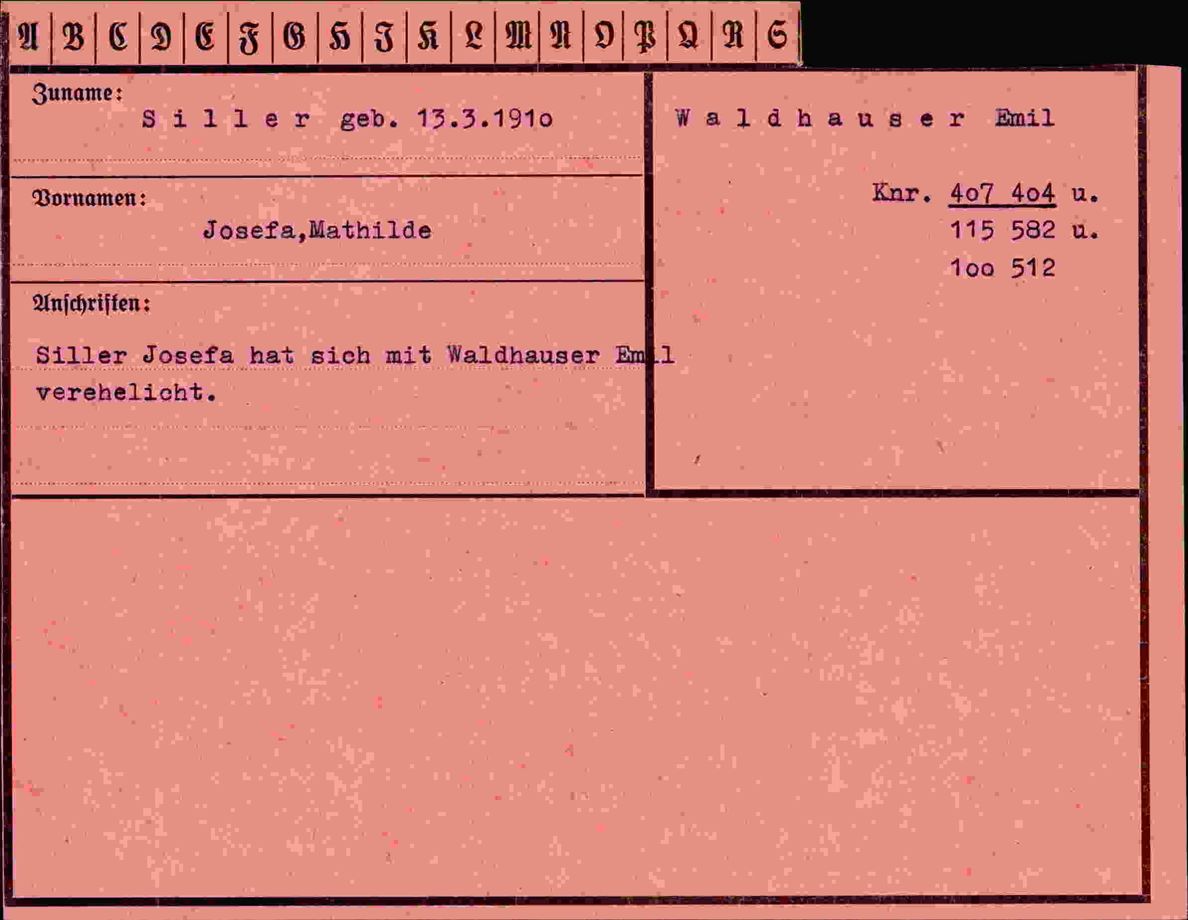 Vorderseite des Dokuments