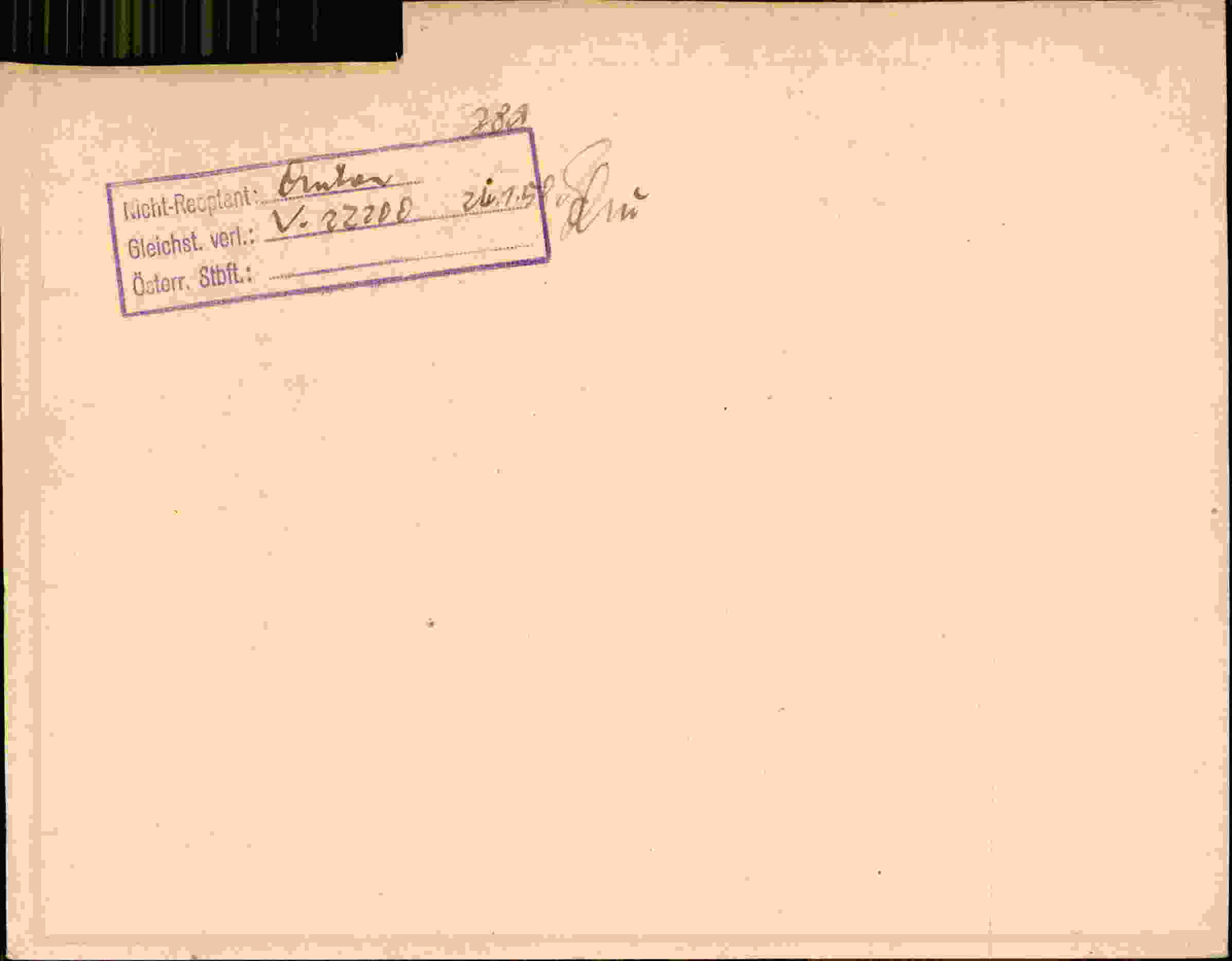 Rückseite des Dokuments