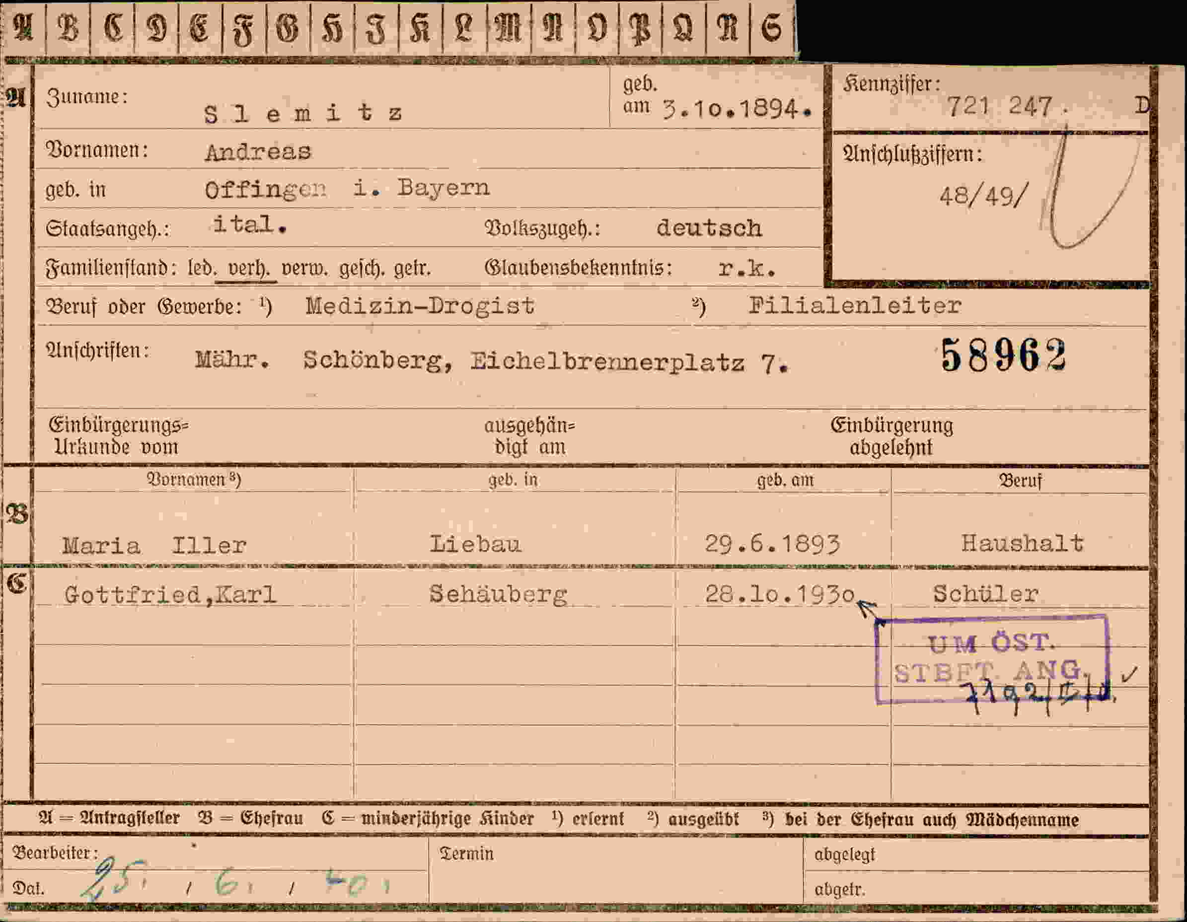 Dokument für Andreas Slemitz