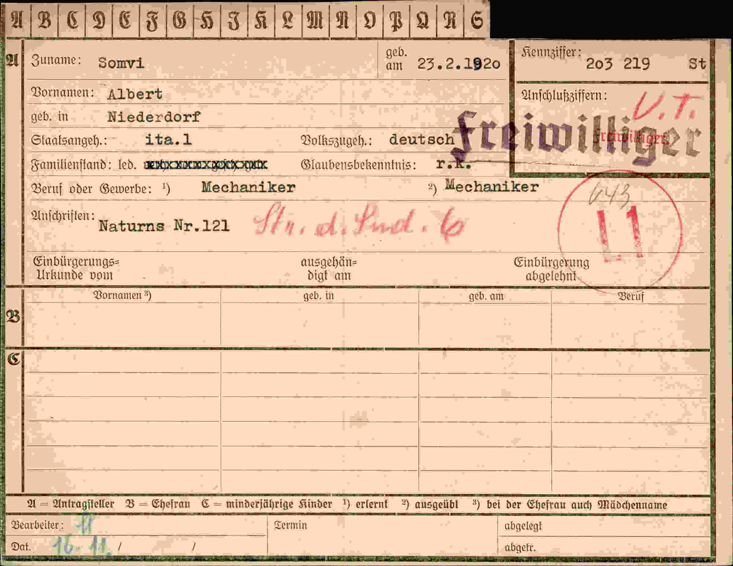 Dokument für Albert Somvi