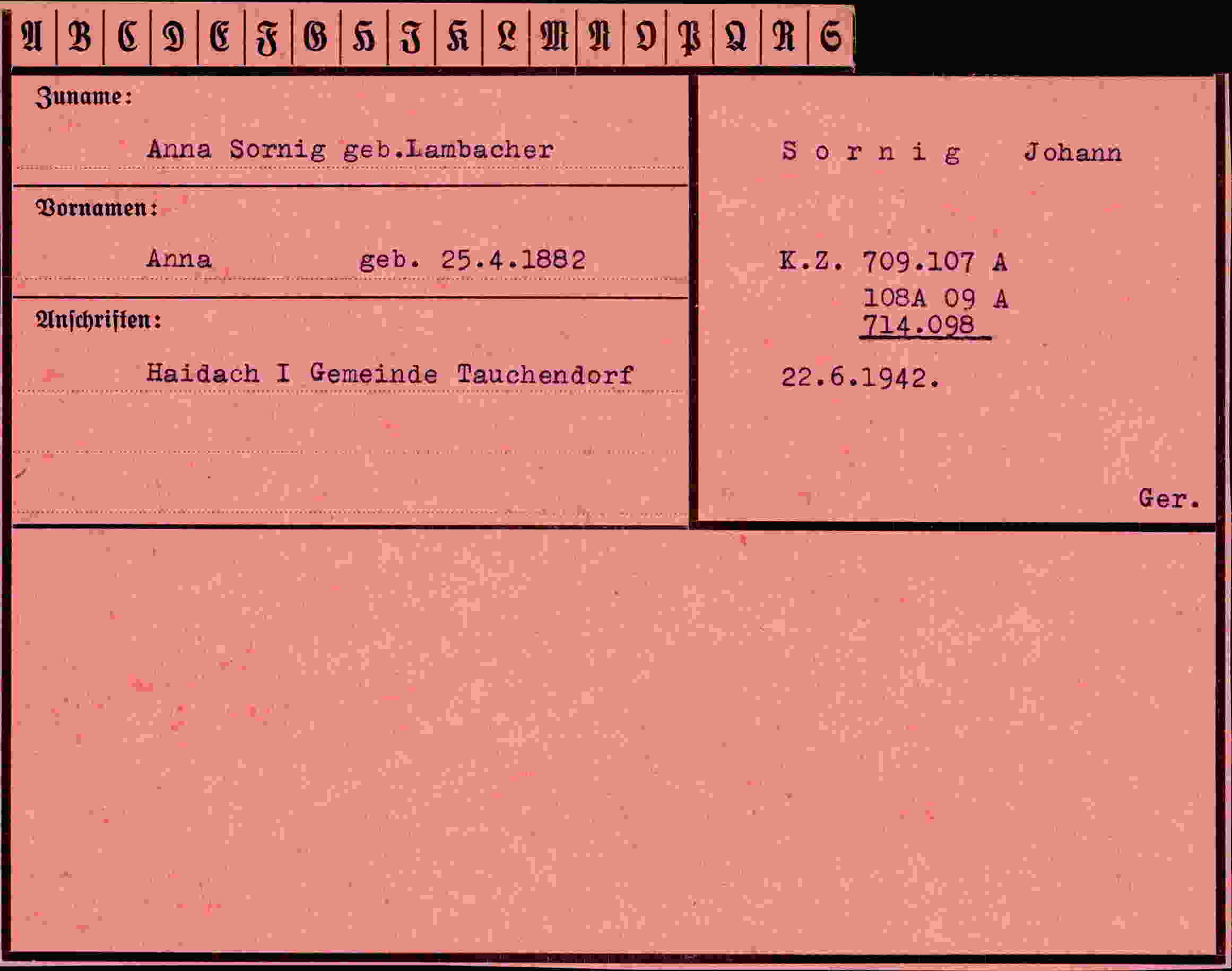 Vorderseite des Dokuments
