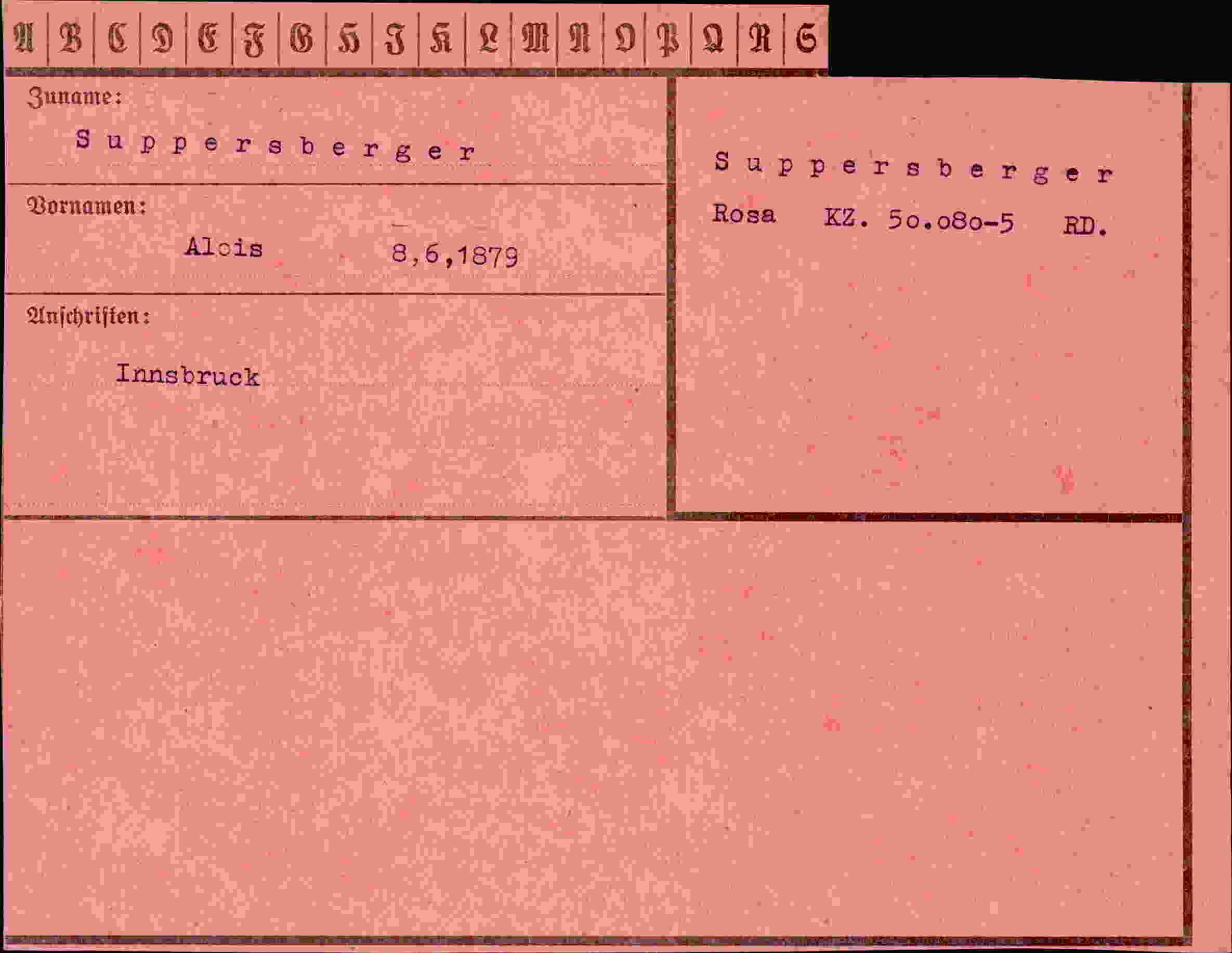 Vorderseite des Dokuments