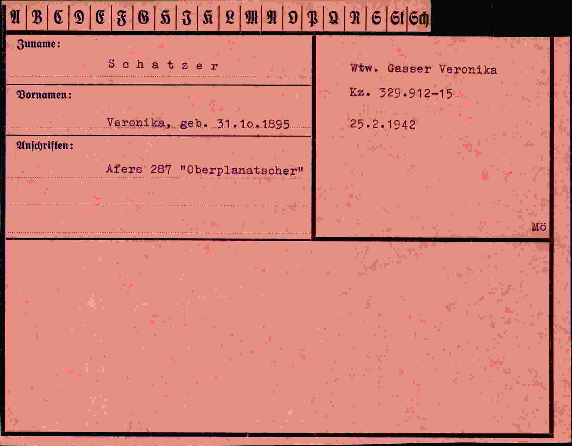 Vorderseite des Dokuments