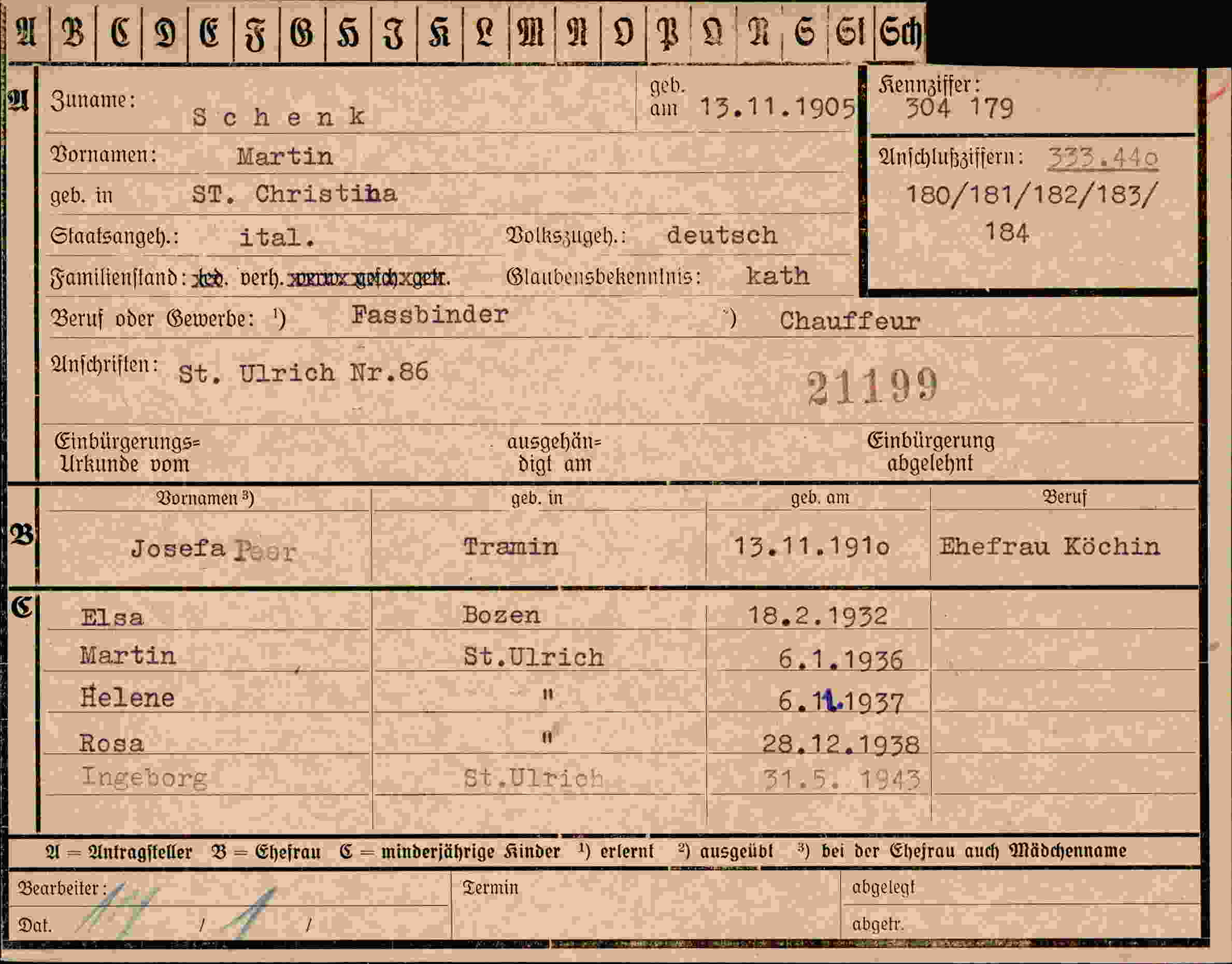 Dokument für Martin Schenk
