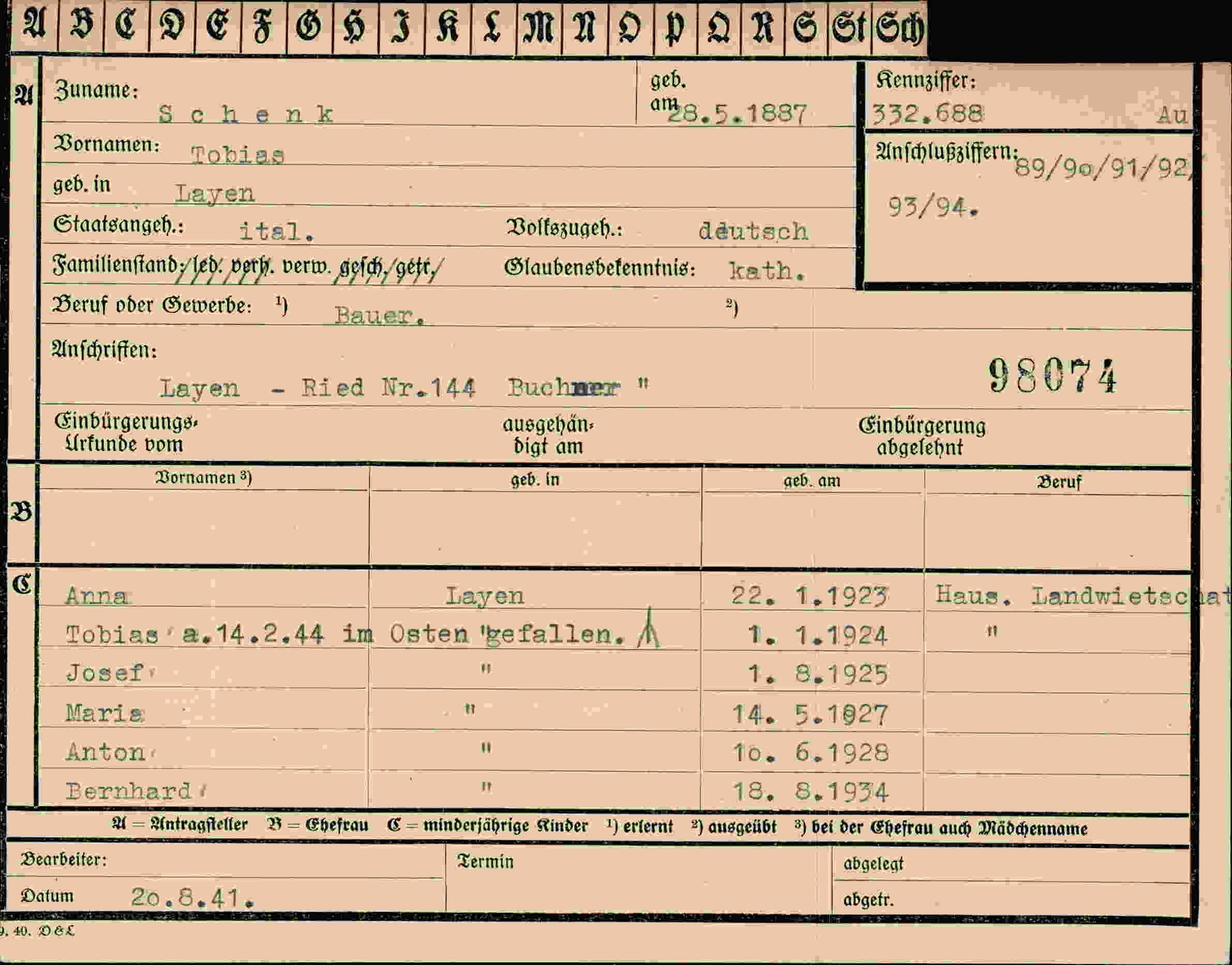 Dokument für Tobias Schenk