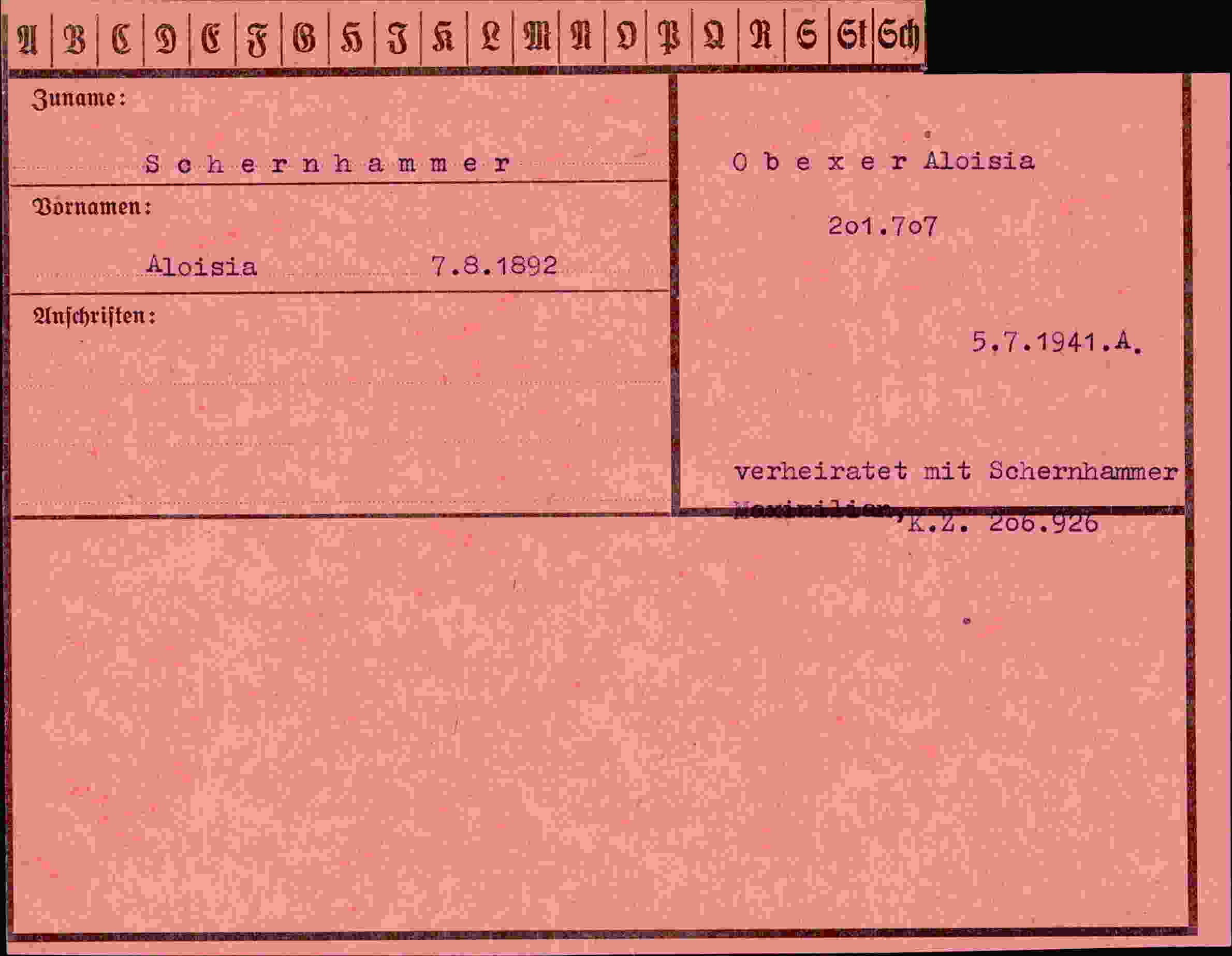 Vorderseite des Dokuments