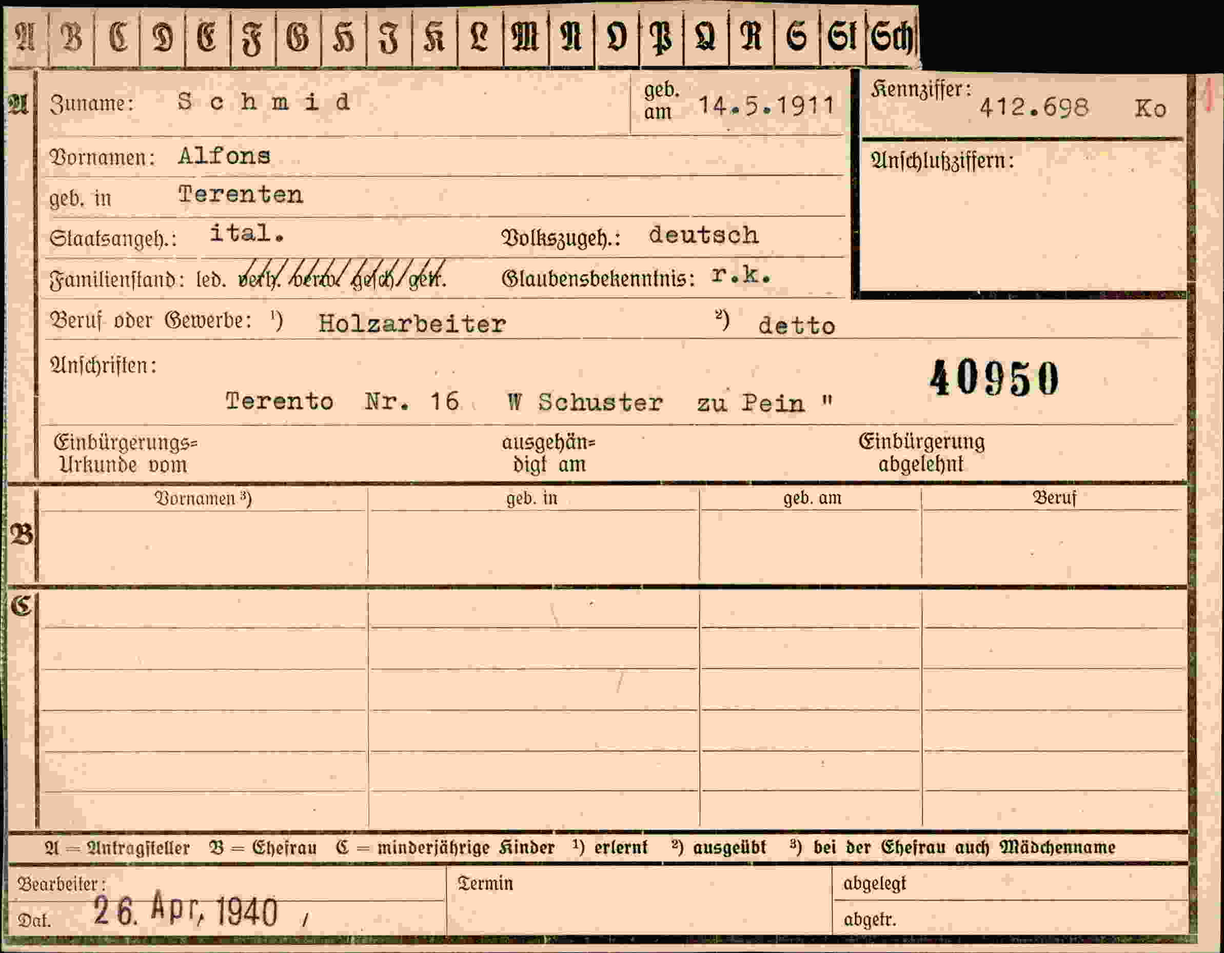 Dokument für Alfred Schmid