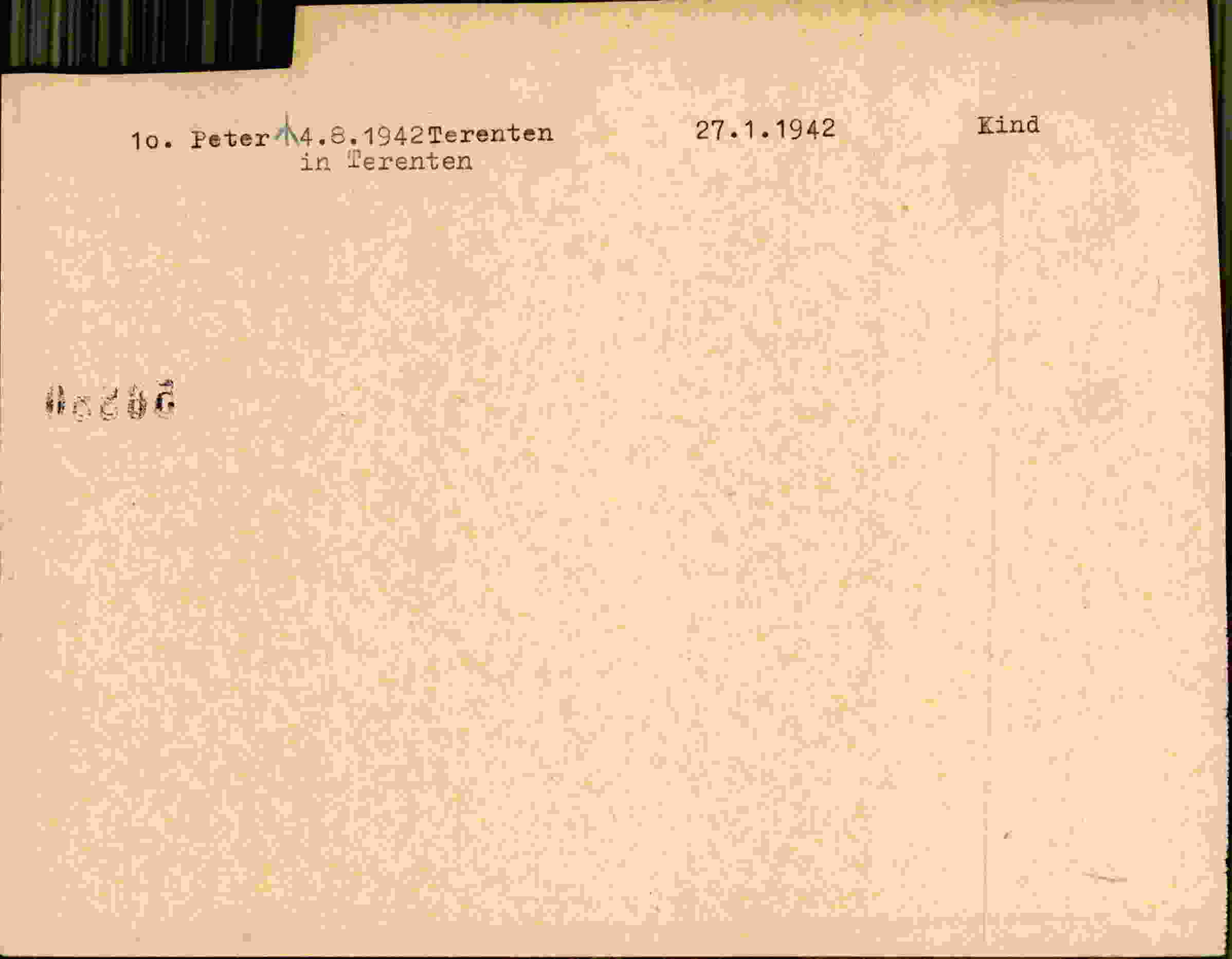 Rückseite des Dokuments