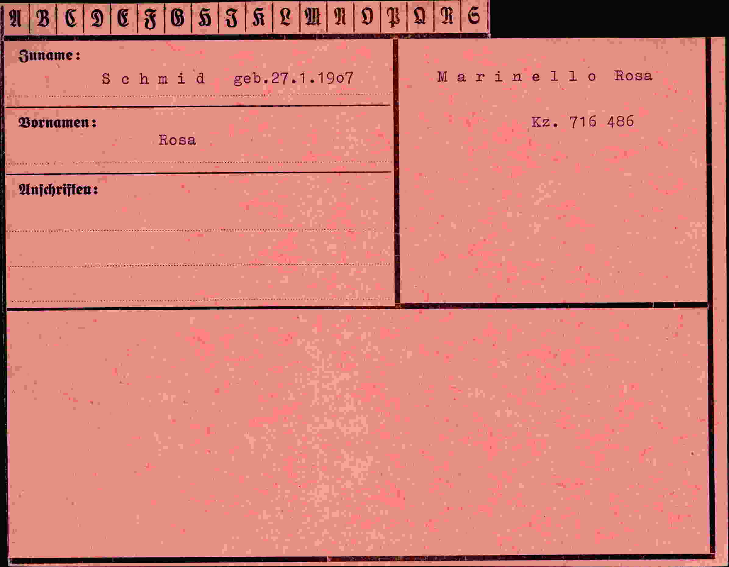 Vorderseite des Dokuments