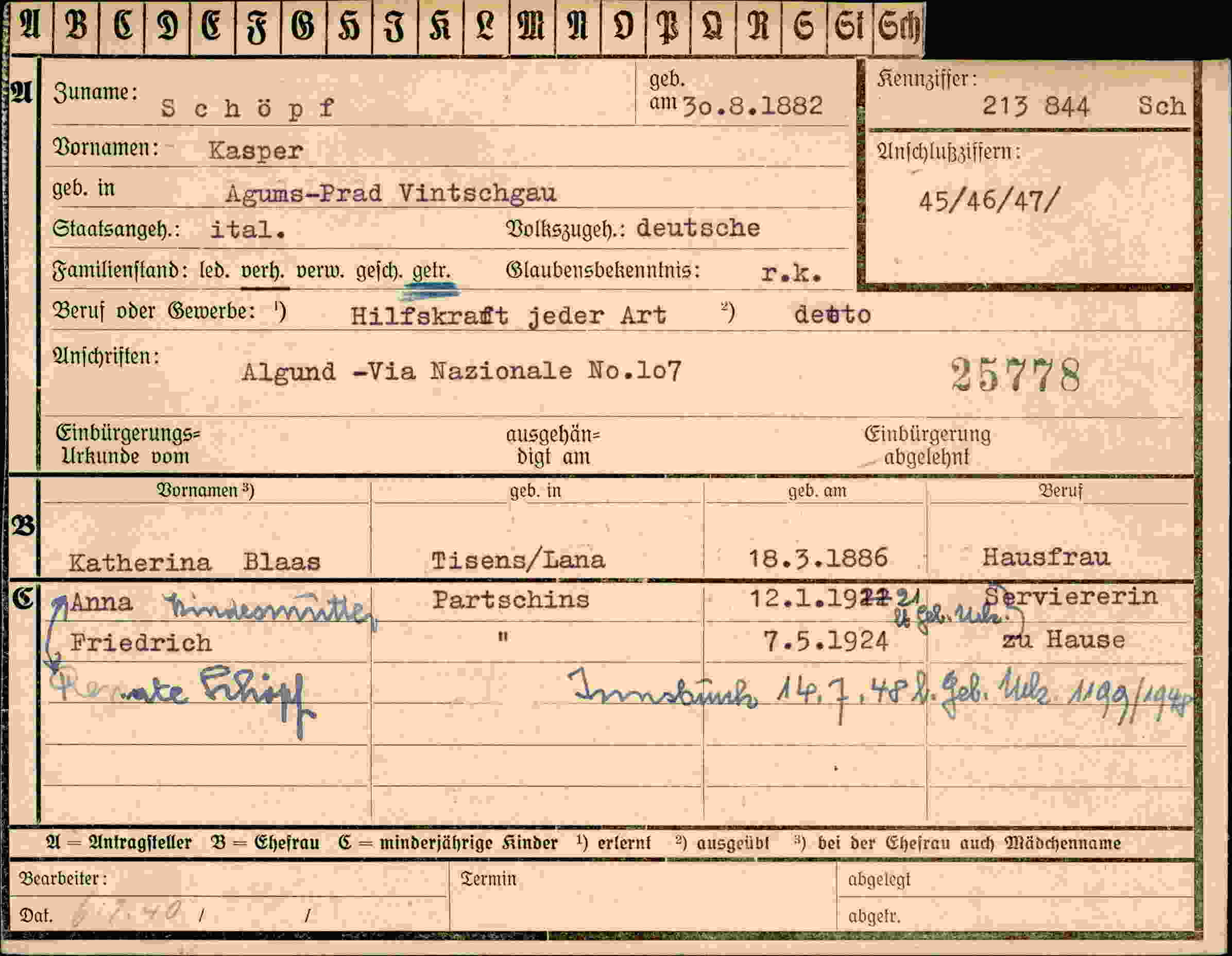 Dokument für Kasper Schöpf