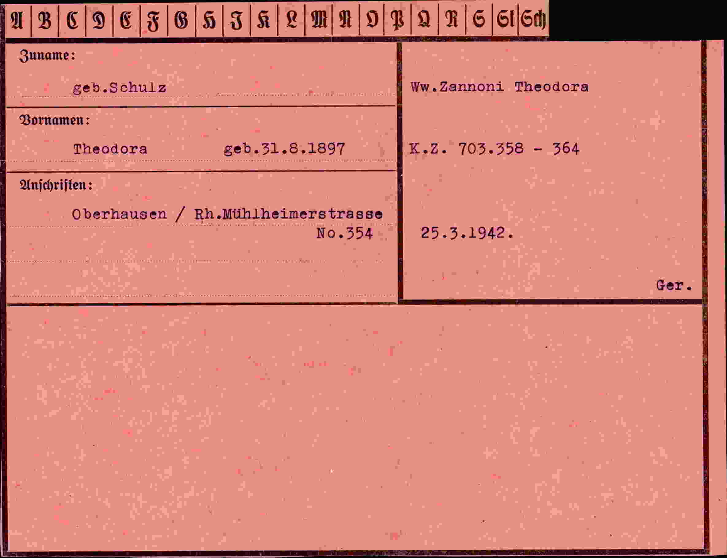 Vorderseite des Dokuments
