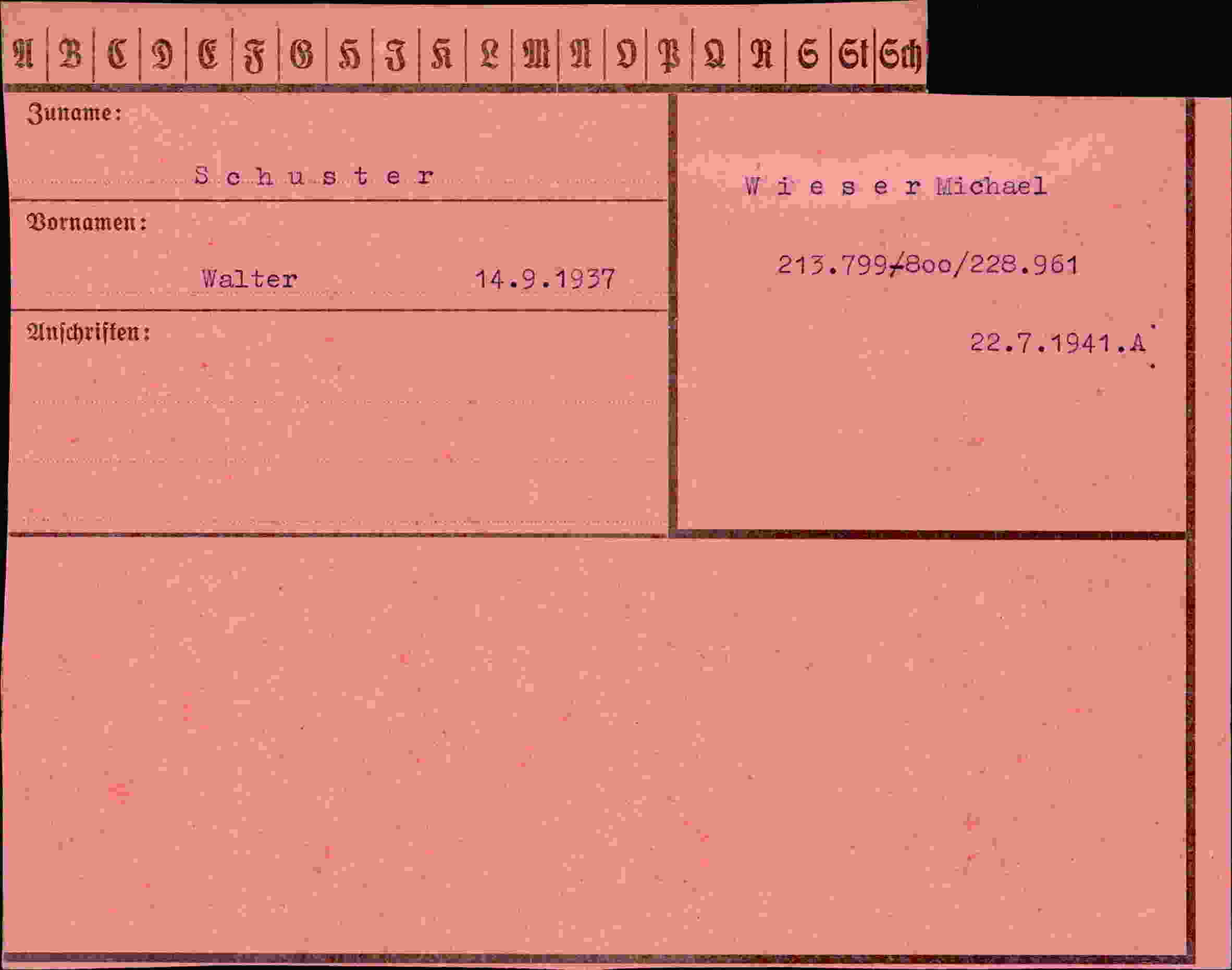 Vorderseite des Dokuments