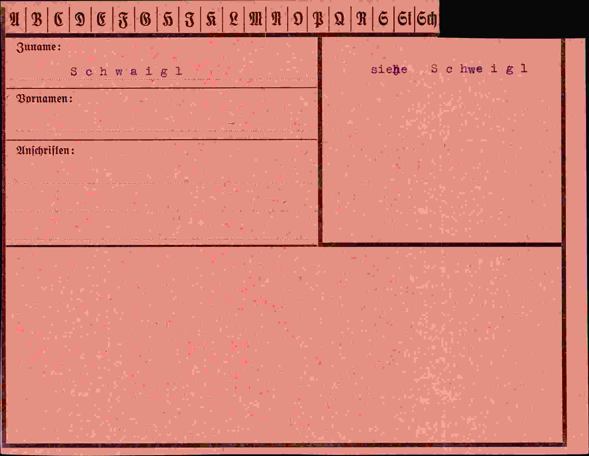 Vorderseite des Dokuments