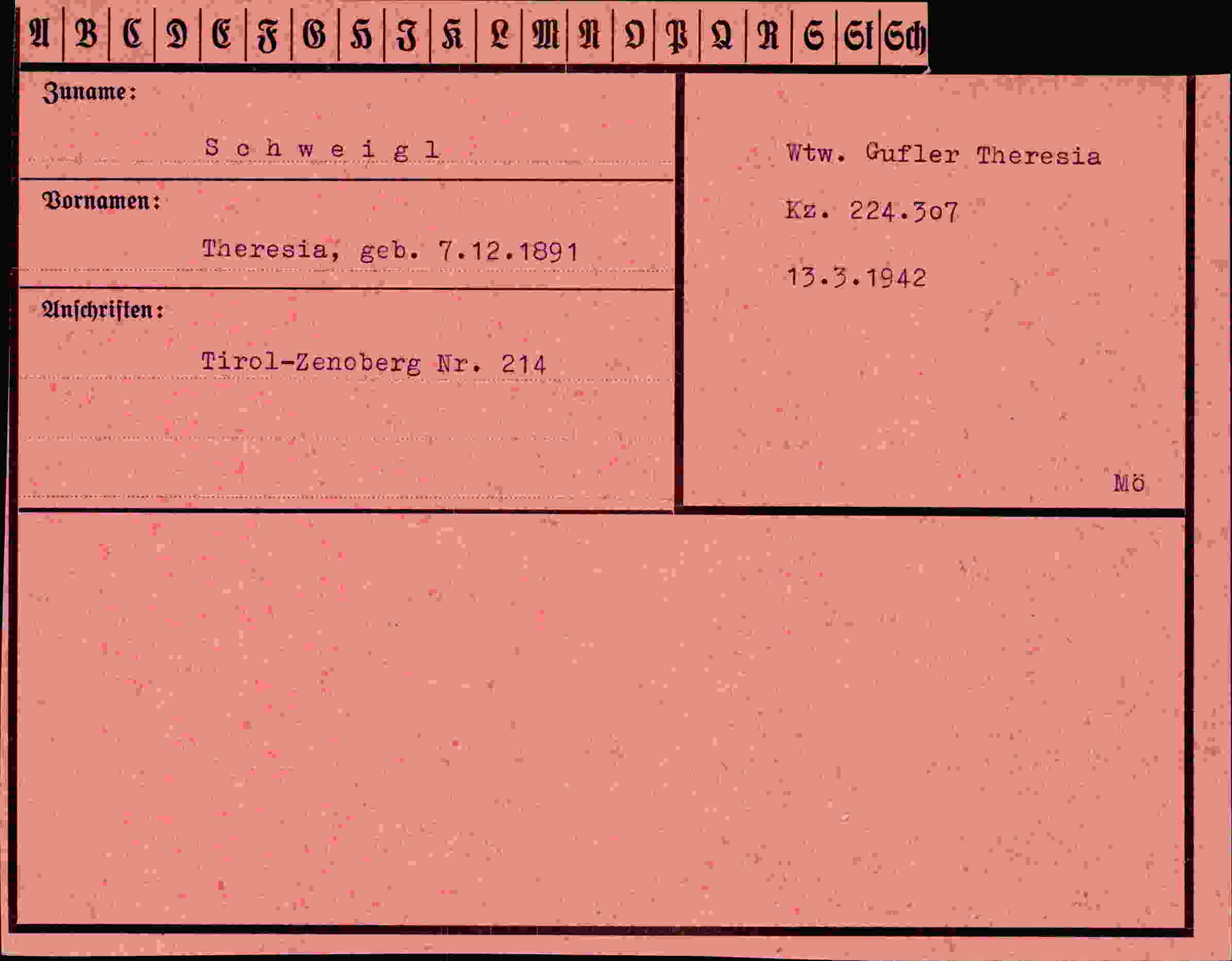 Vorderseite des Dokuments