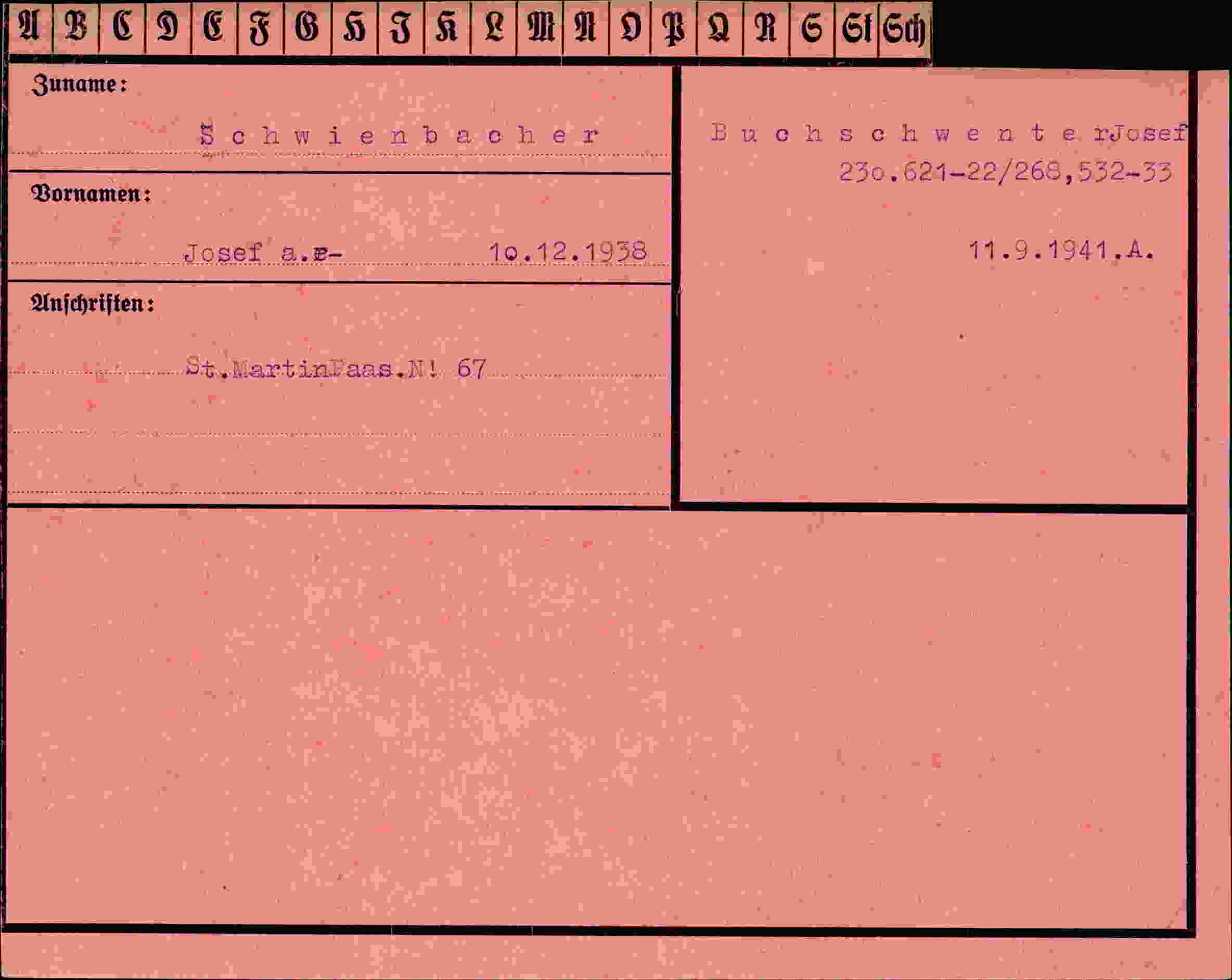 Vorderseite des Dokuments