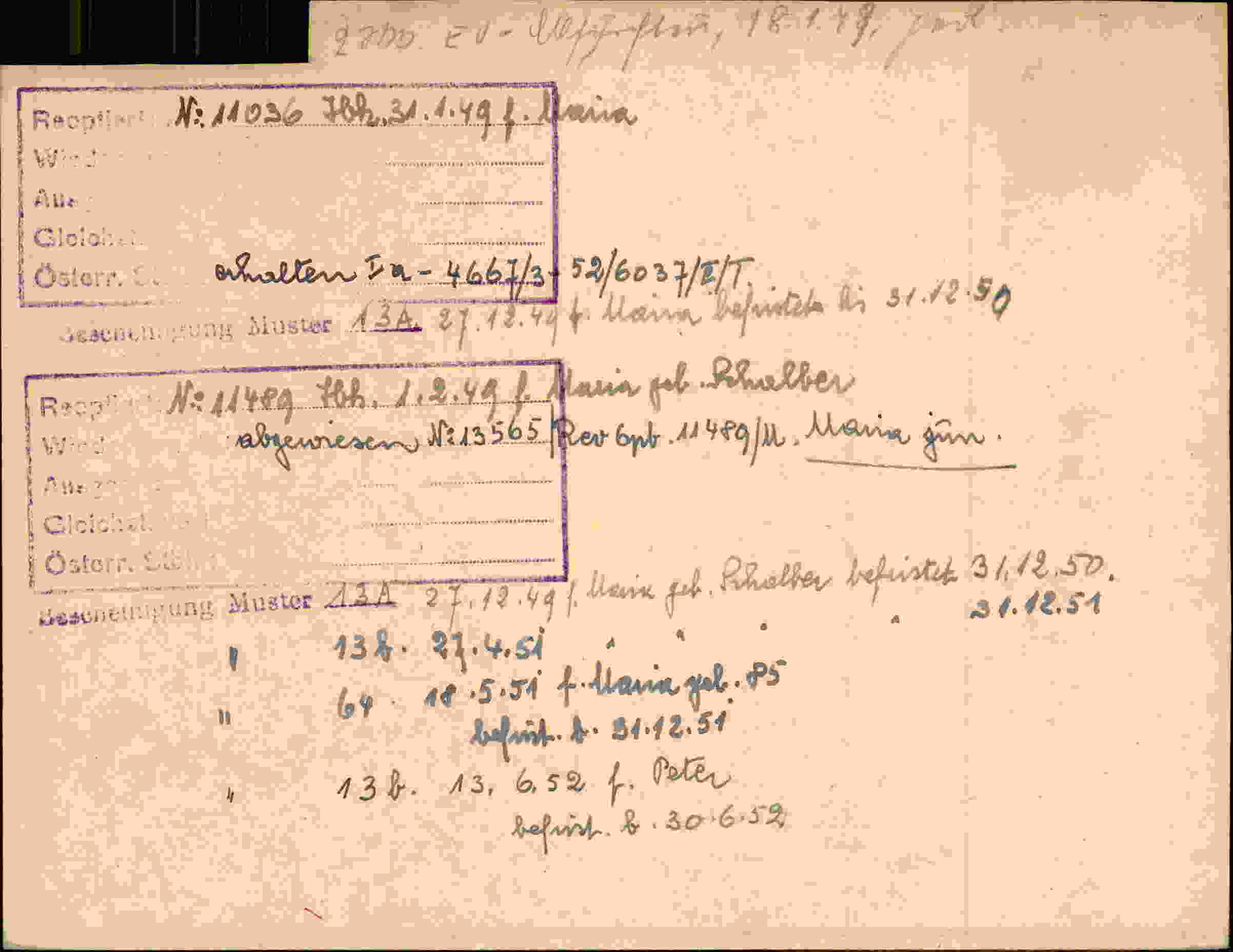 Rückseite des Dokuments