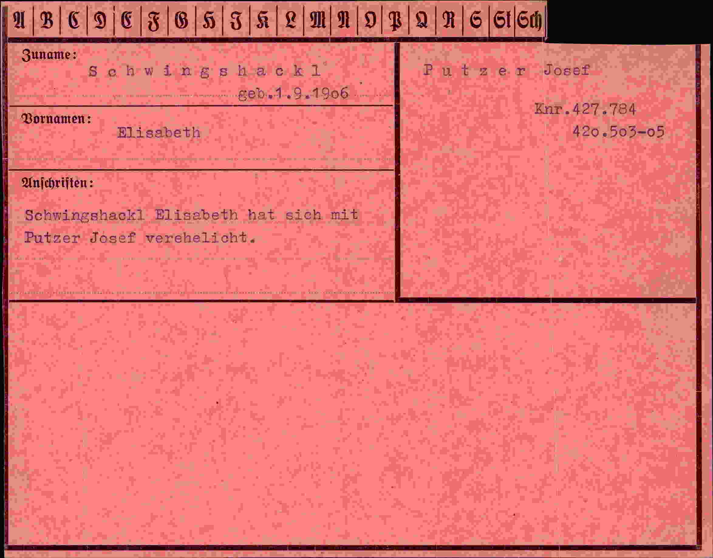 Vorderseite des Dokuments