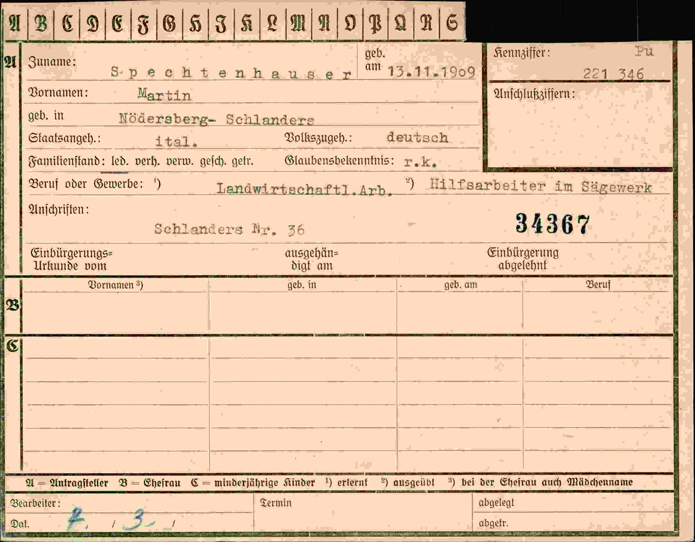 Dokument für Martin Spechtenhauser