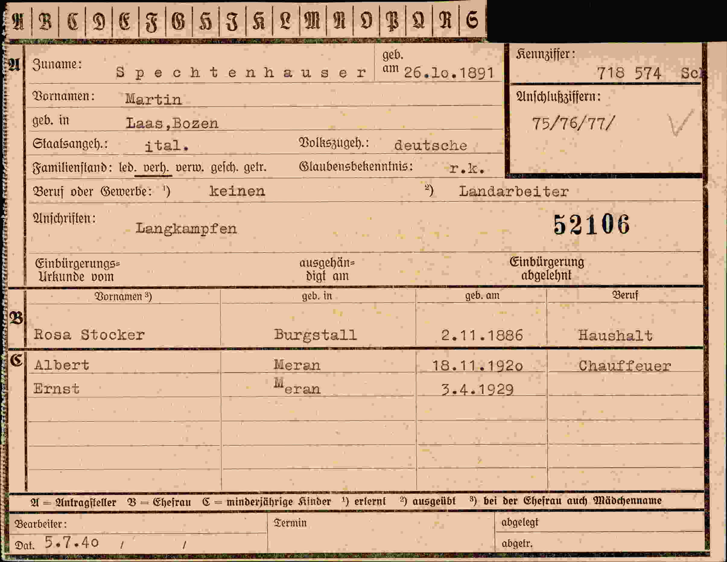 Dokument für Martin Spechtenhauser