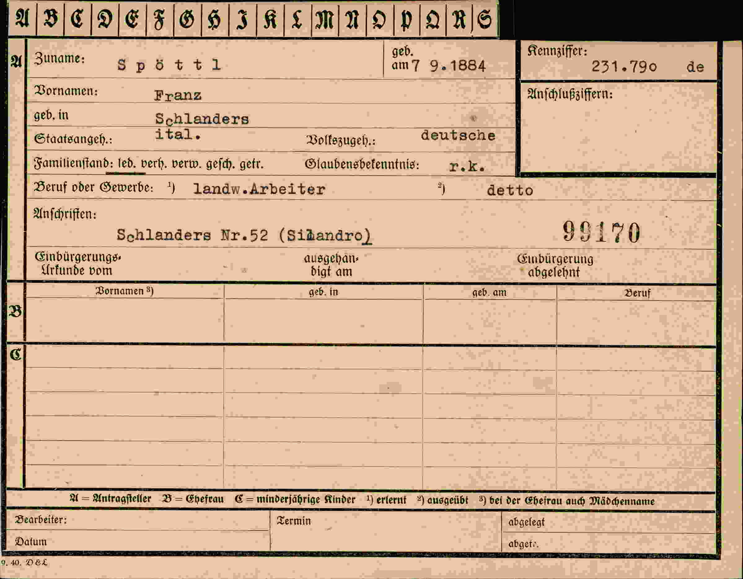 Dokument für Franz Spöttl