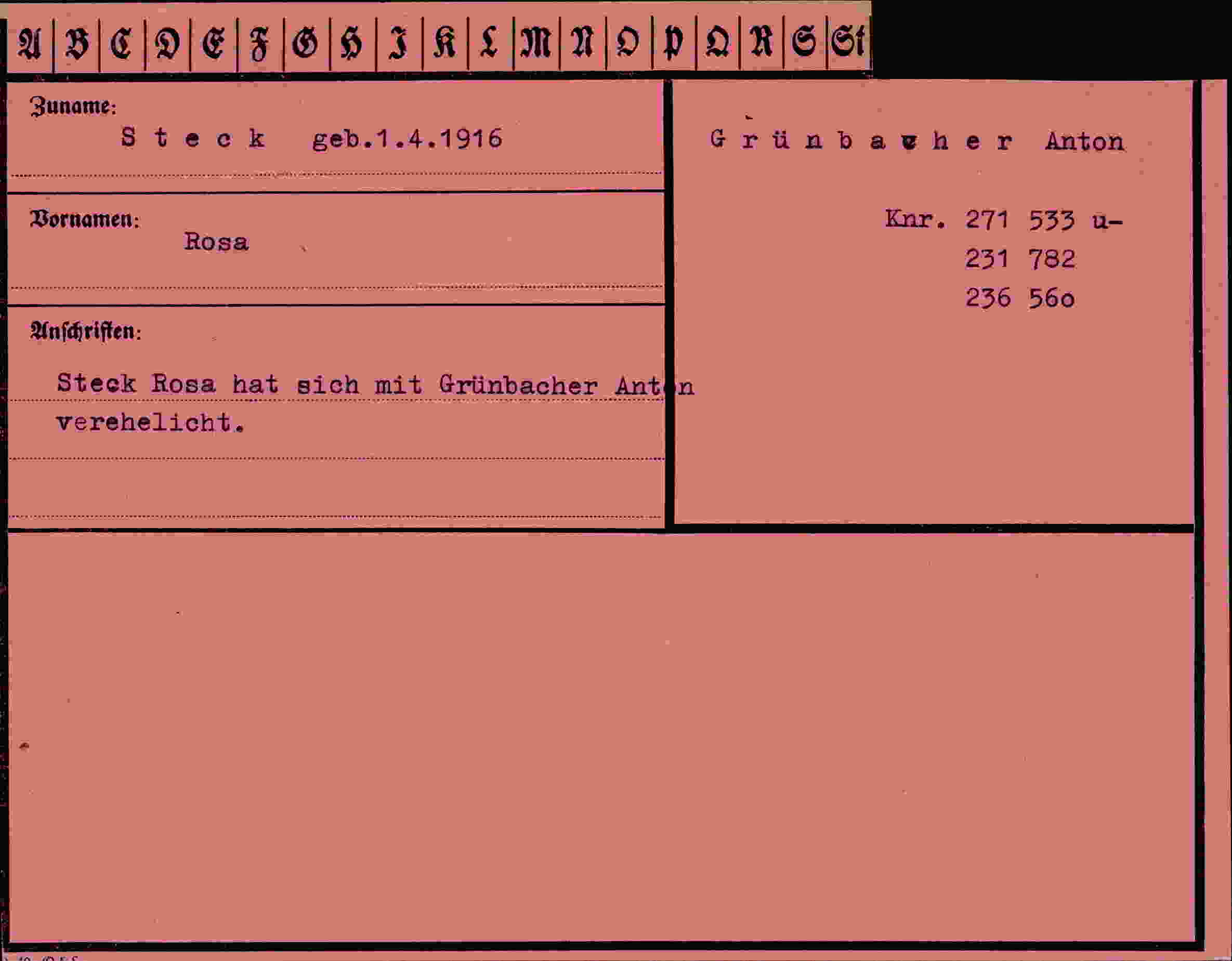 Vorderseite des Dokuments