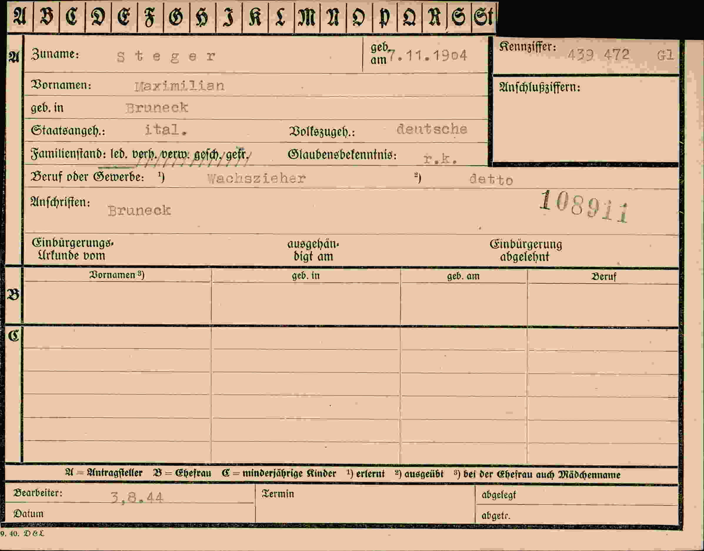 Dokument für Maximilian Steger