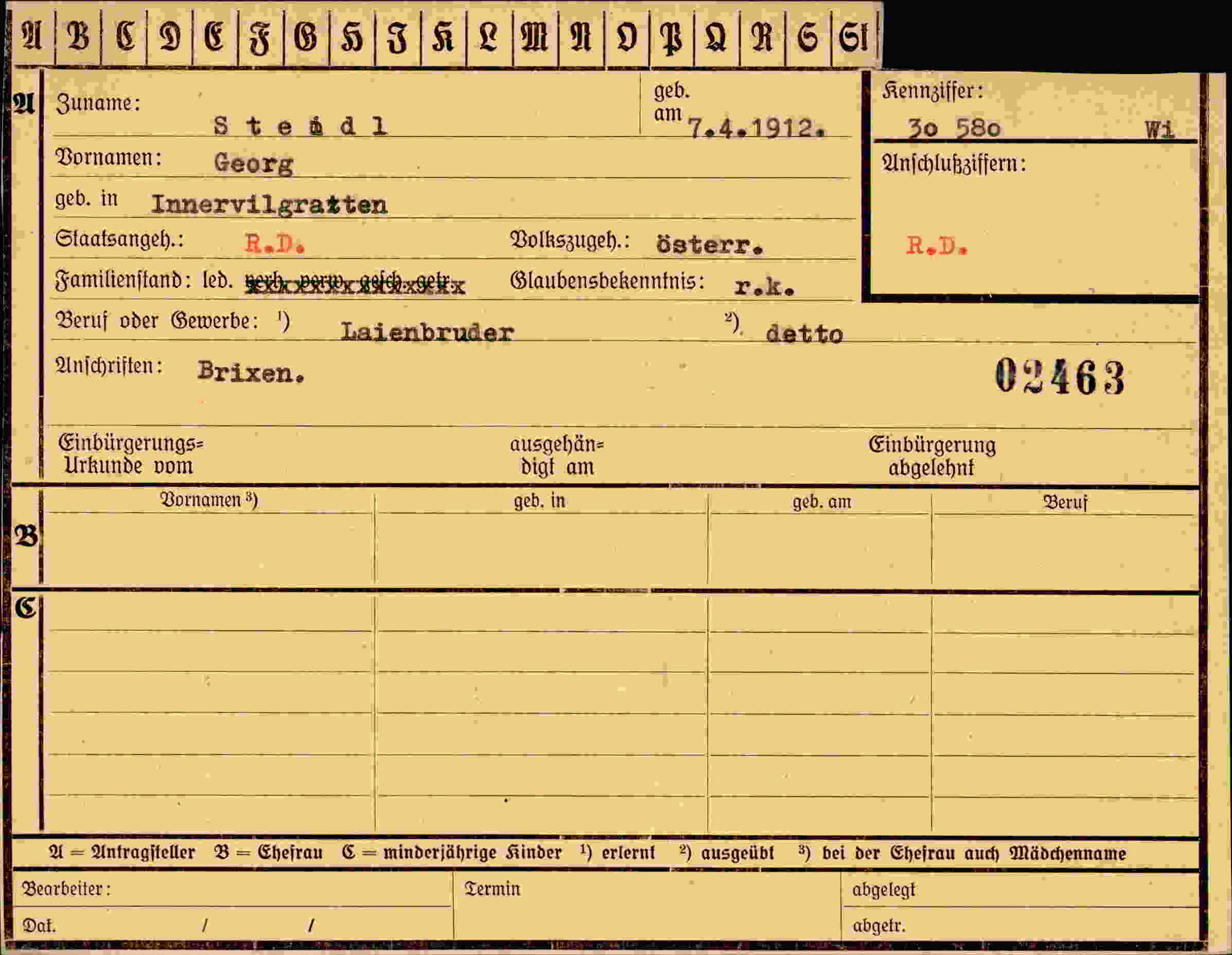 Dokument für Georg Steidl