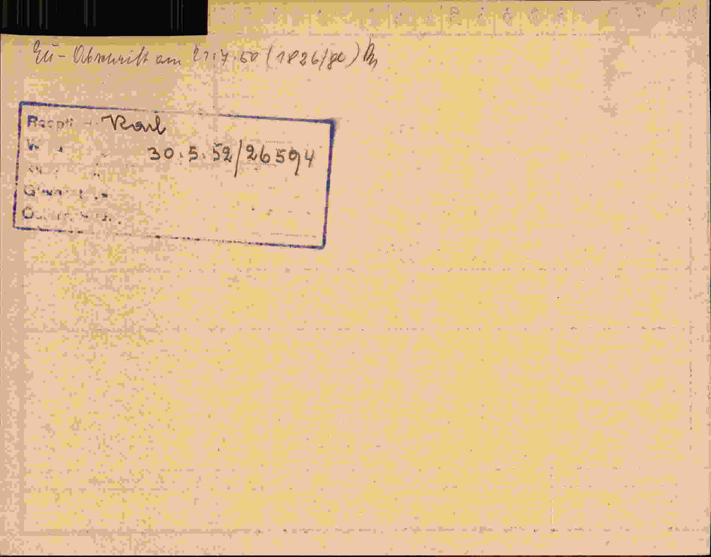 Rückseite des Dokuments