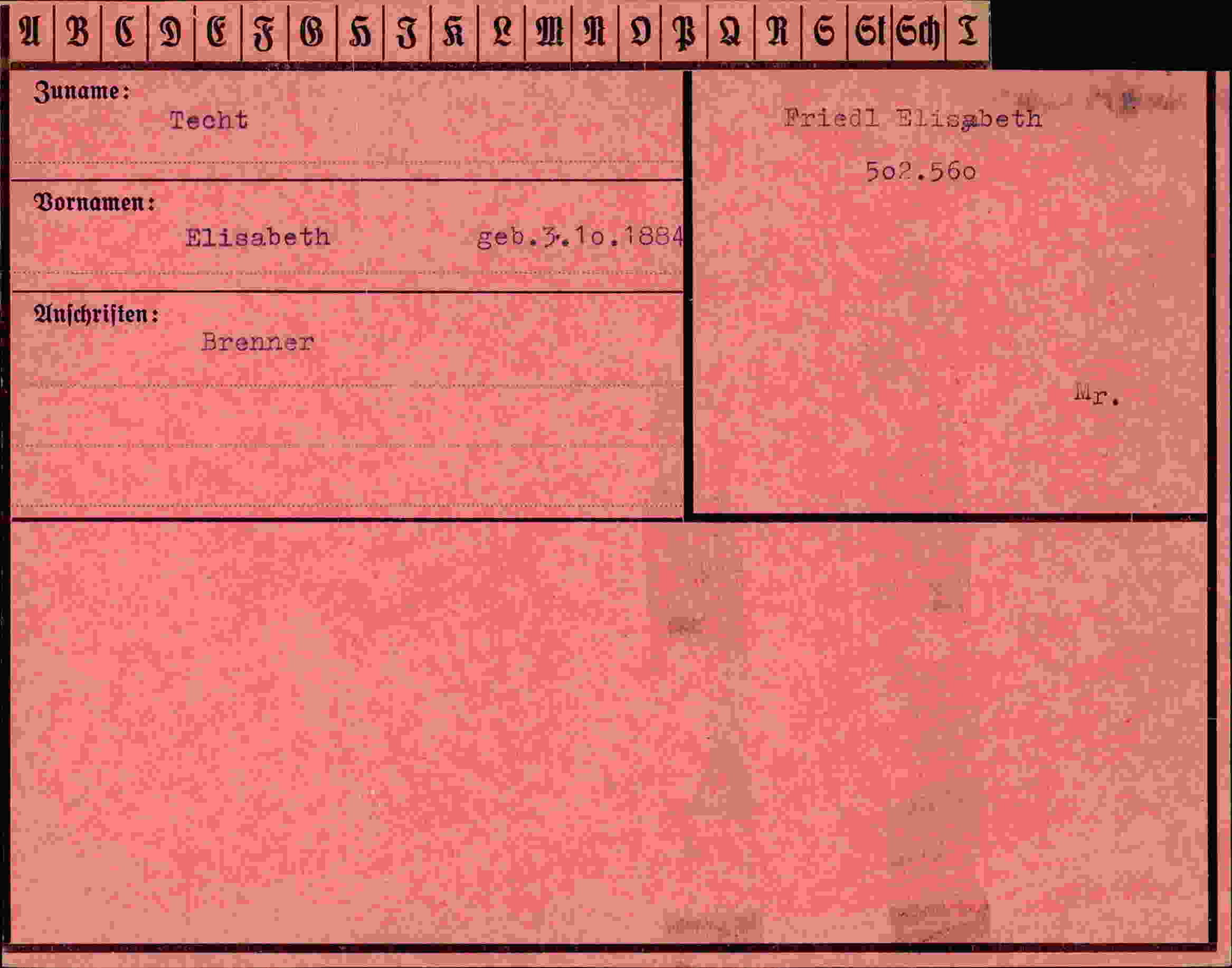 Dokument für Elisabeth Techt