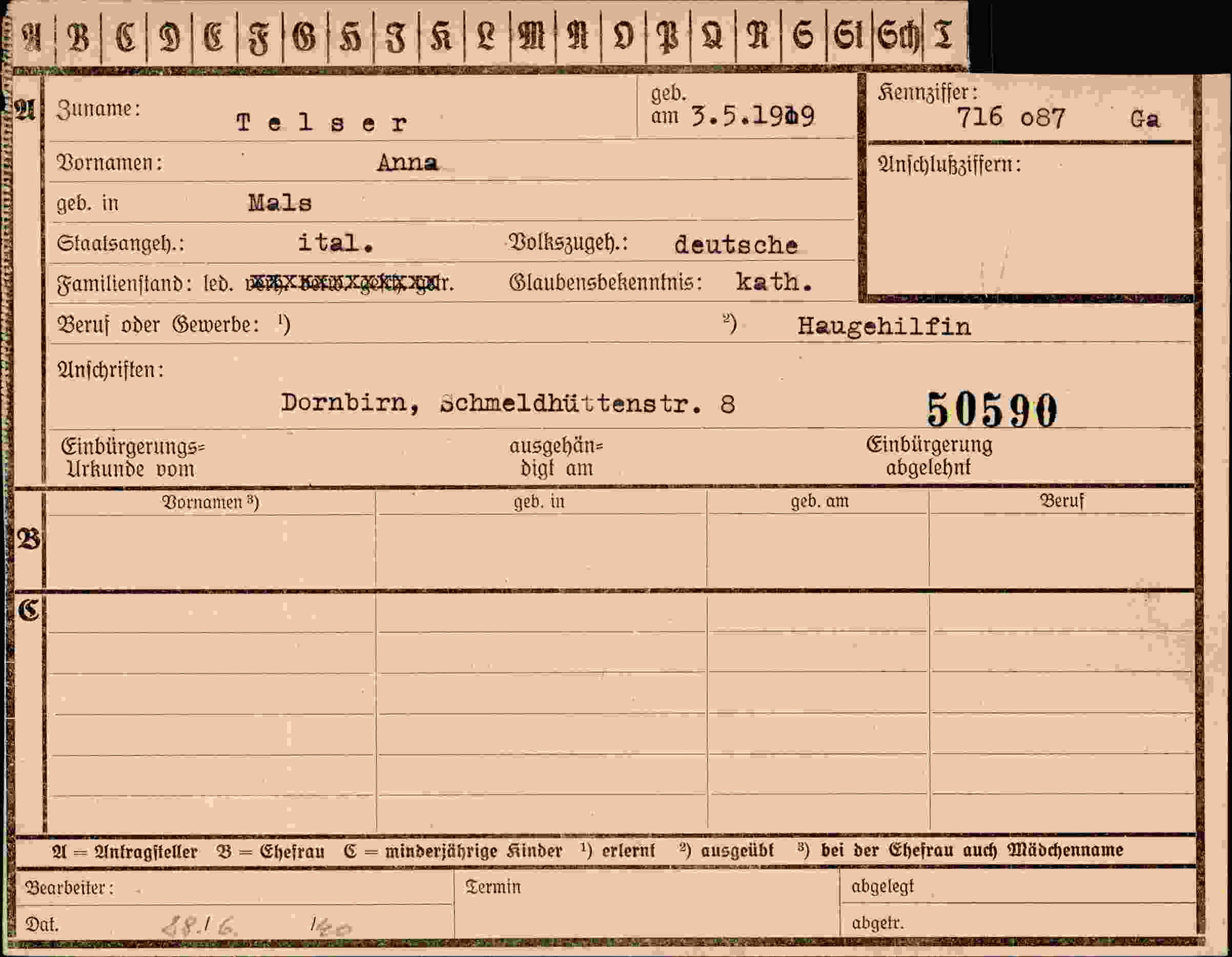 Dokument für Anna Telser