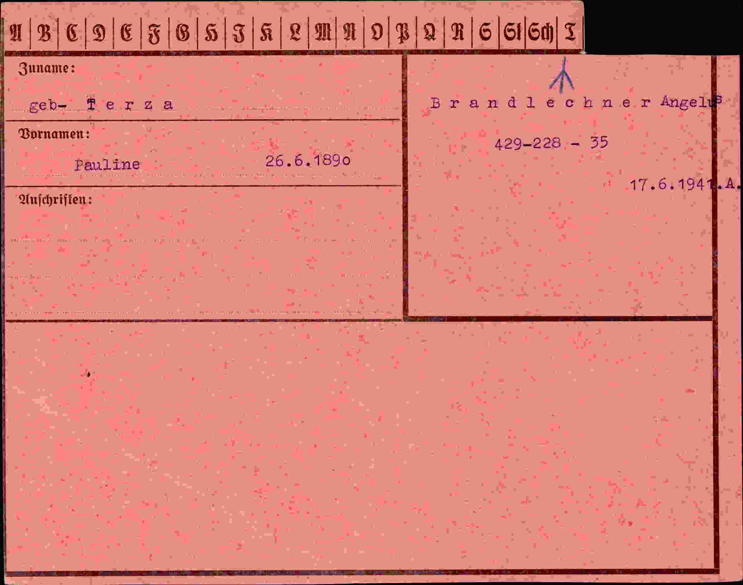 Vorderseite des Dokuments