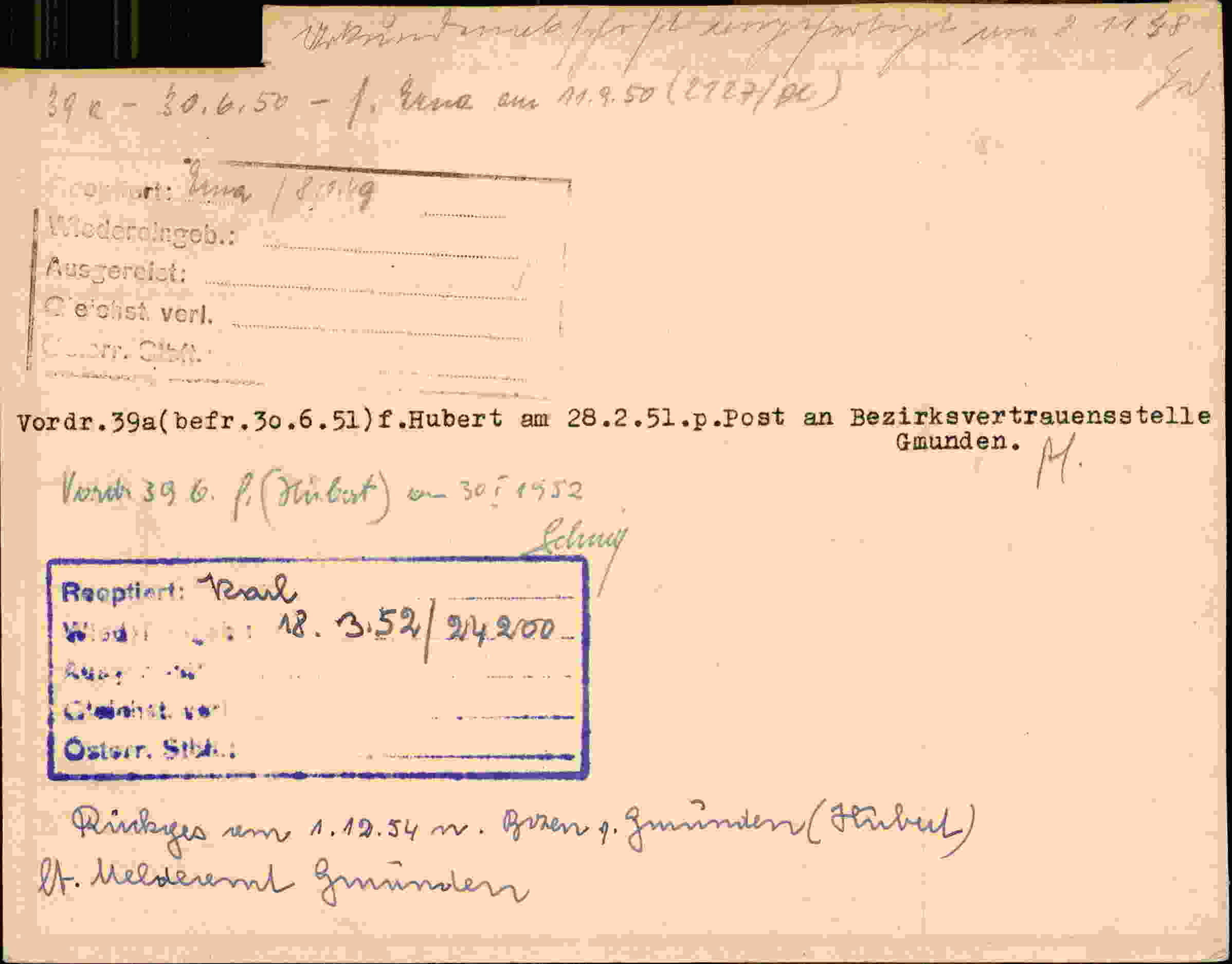 Rückseite des Dokuments