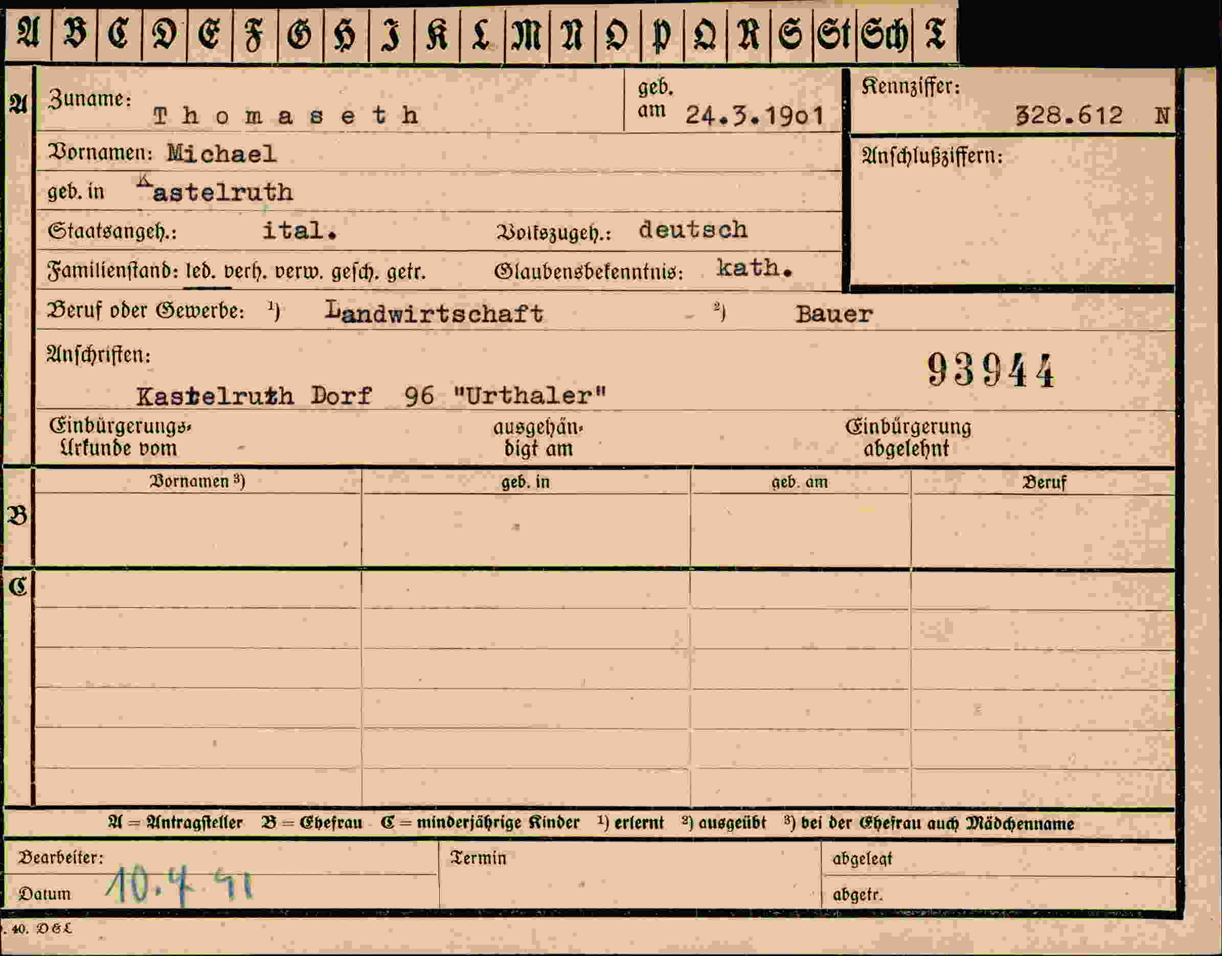 Dokument für Michael Thomaseth