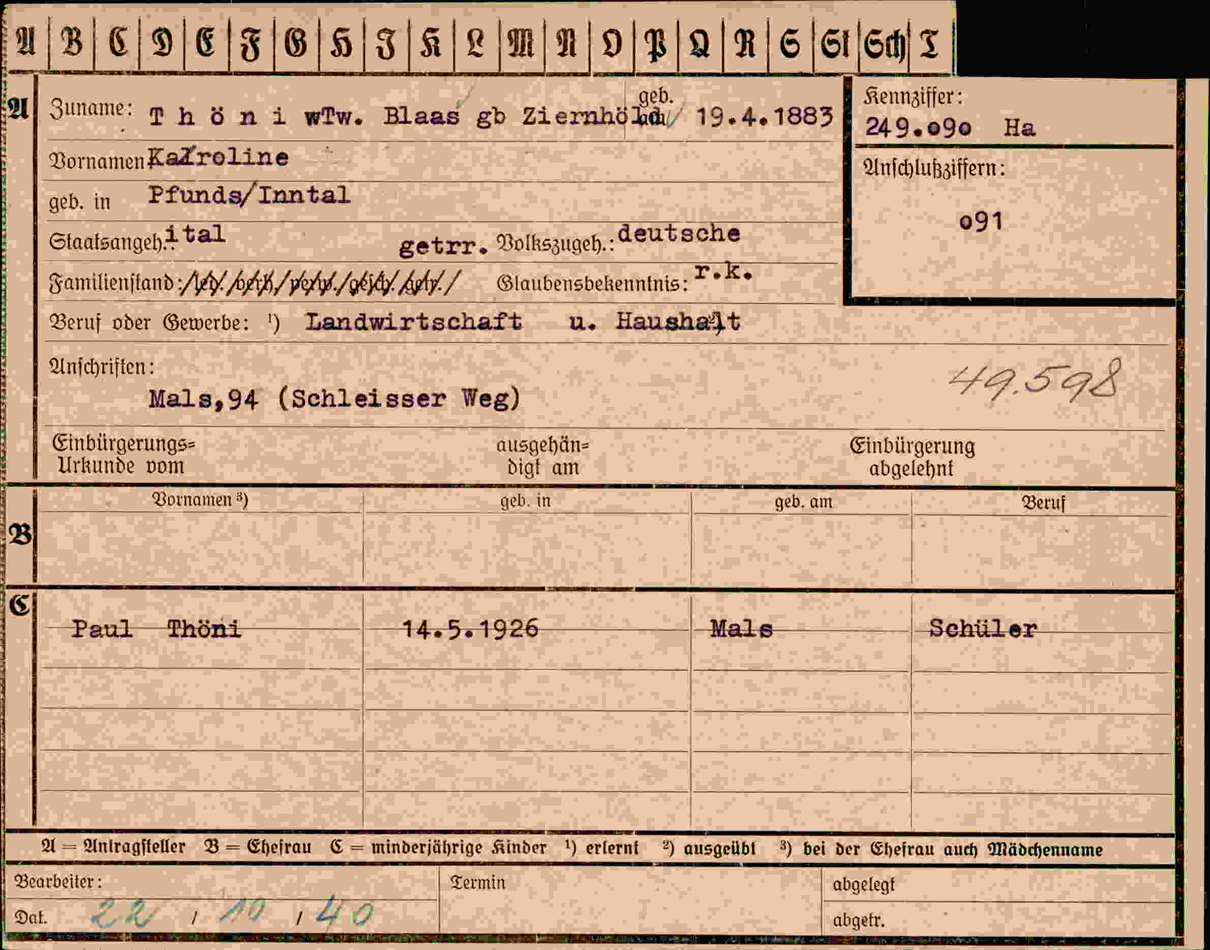 Dokument für Kakroline Thöni
