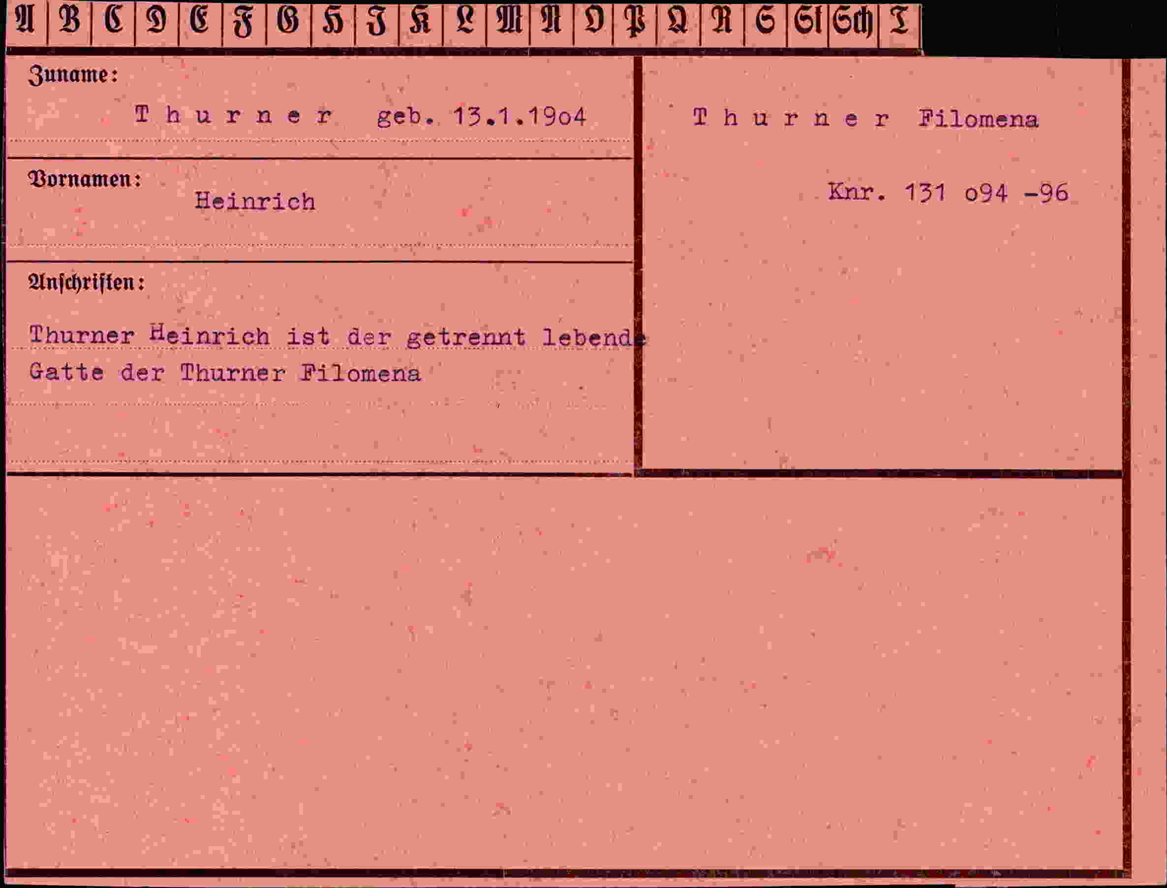 Vorderseite des Dokuments