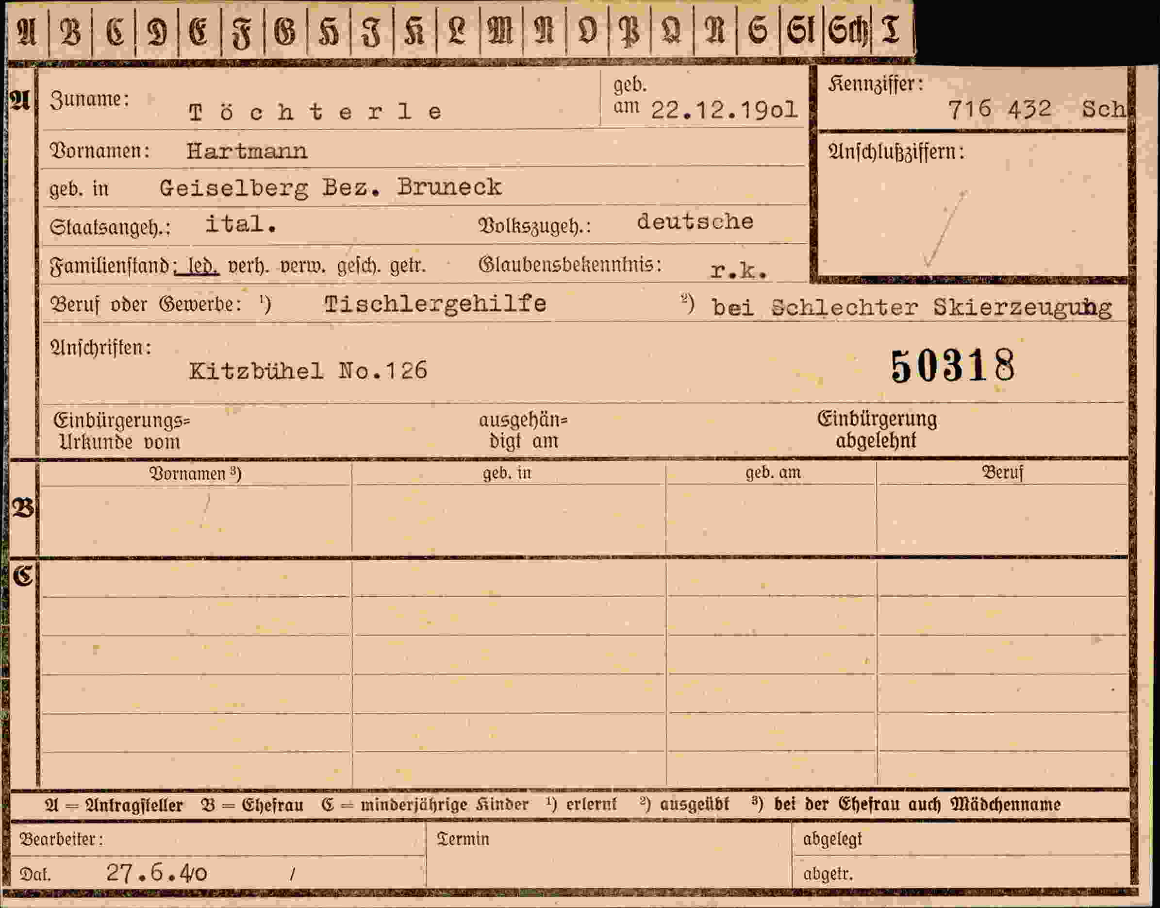 Dokument für Hartmann Töchterle