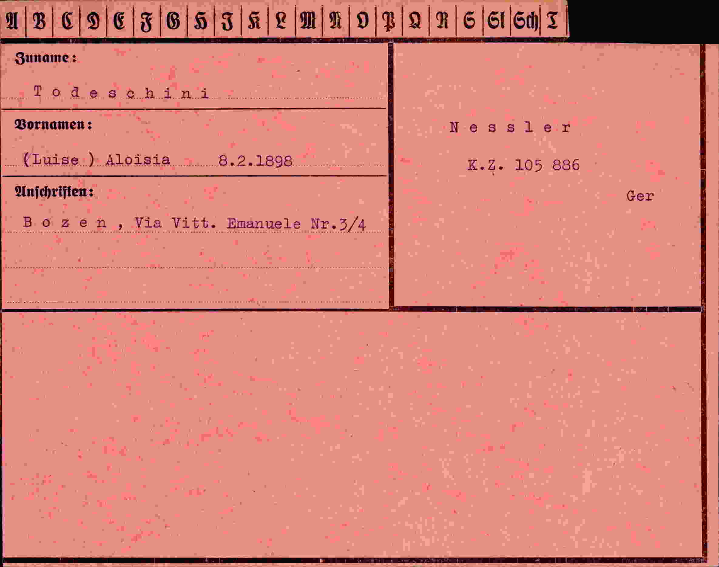 Vorderseite des Dokuments