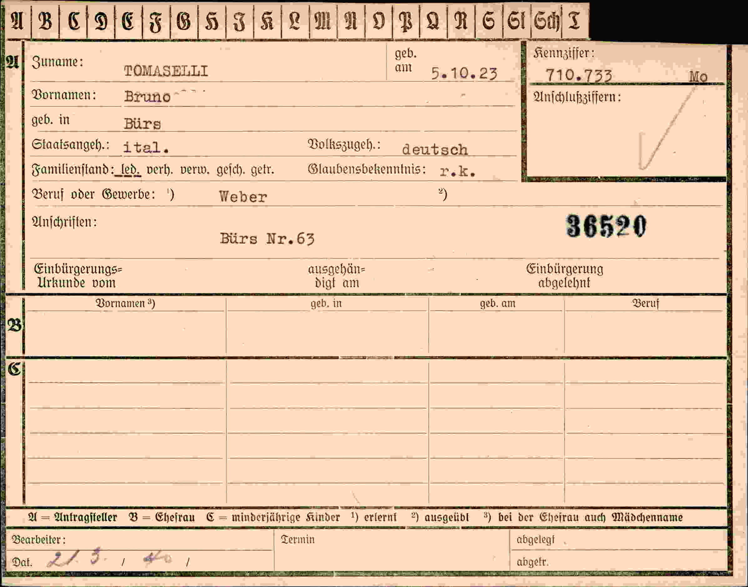 Dokument für Brunc Tomaselli