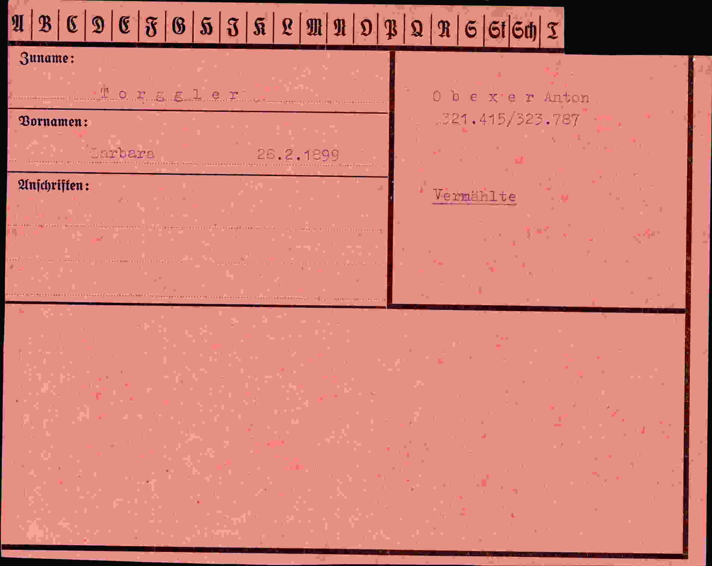 Vorderseite des Dokuments