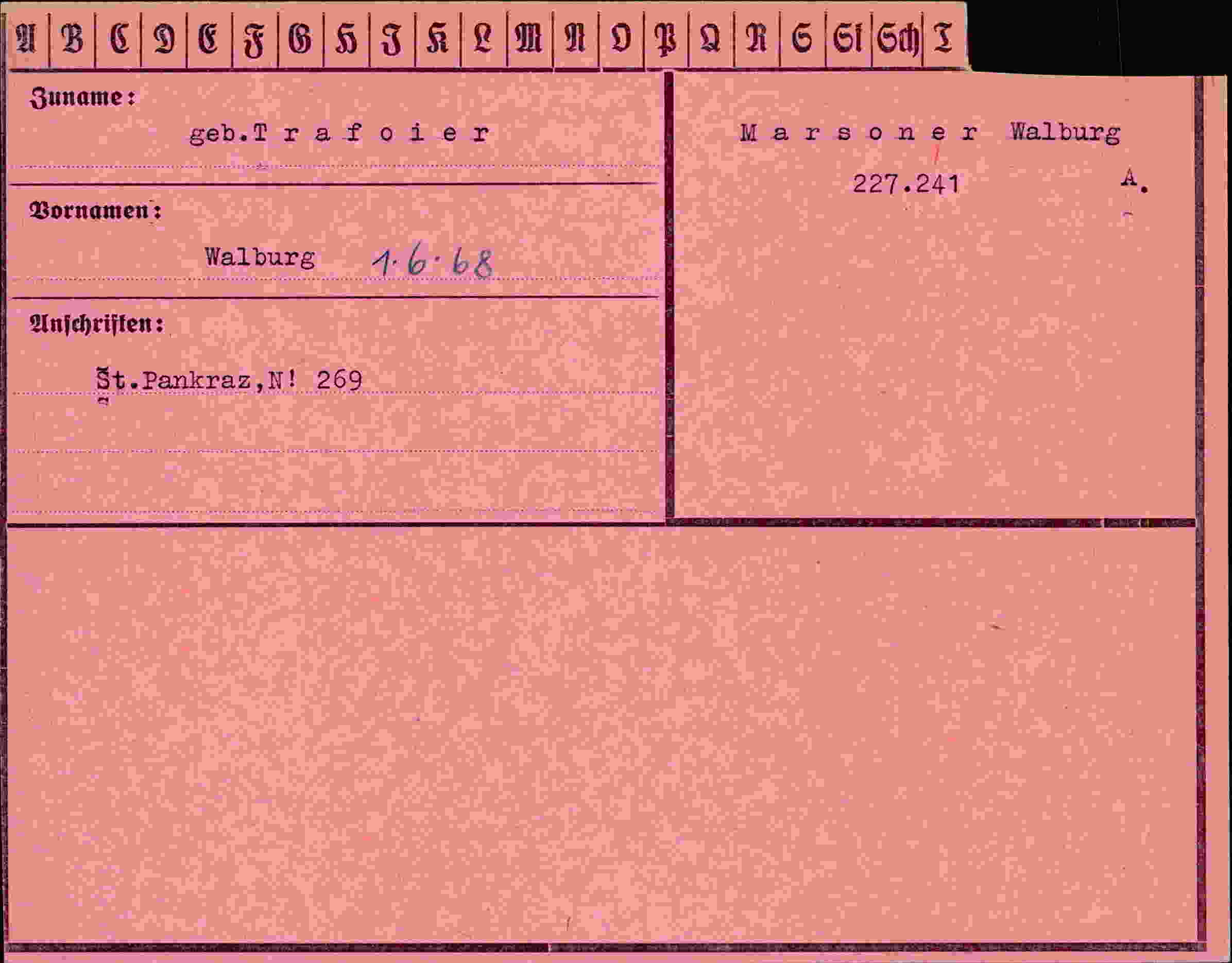 Vorderseite des Dokuments