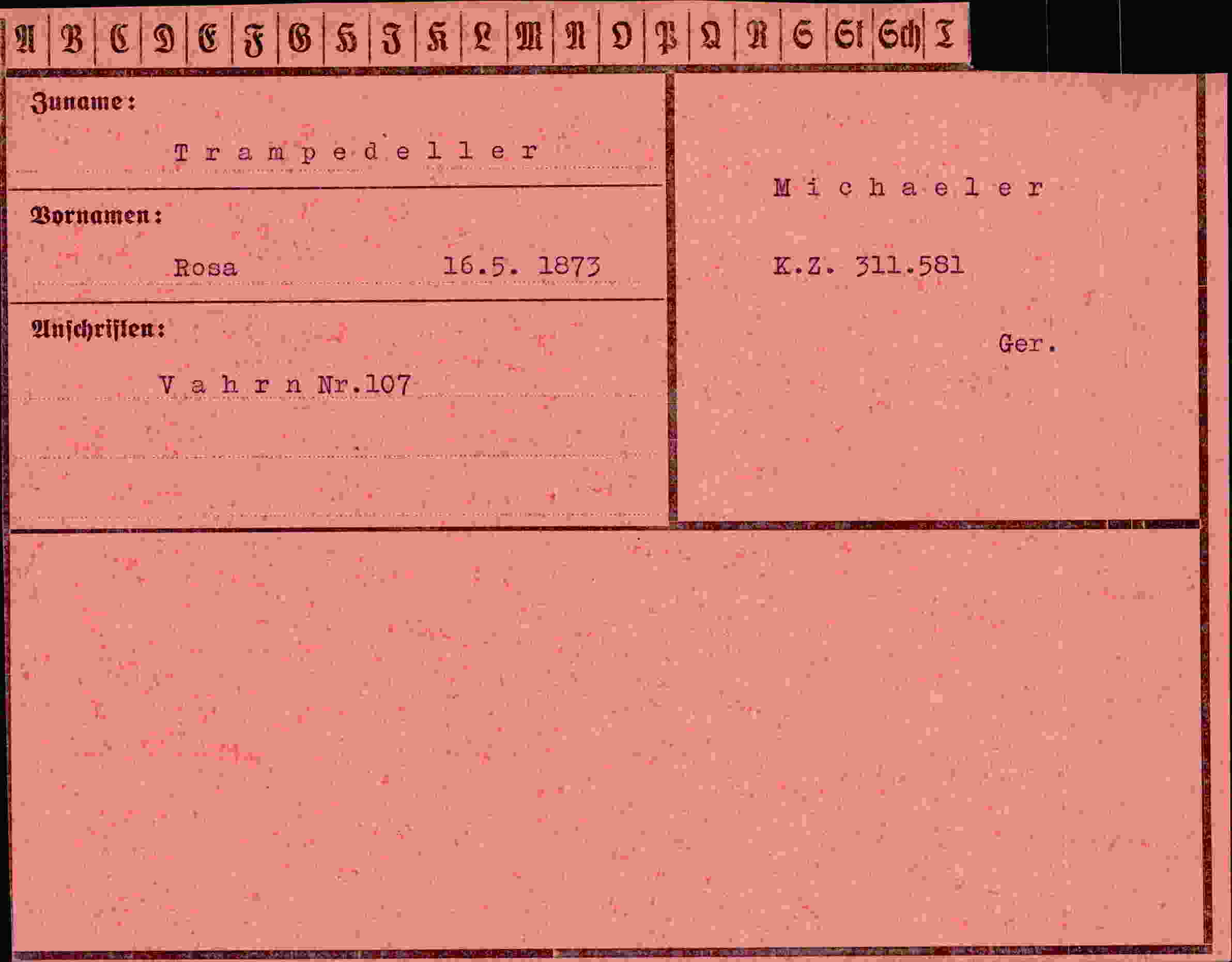 Vorderseite des Dokuments