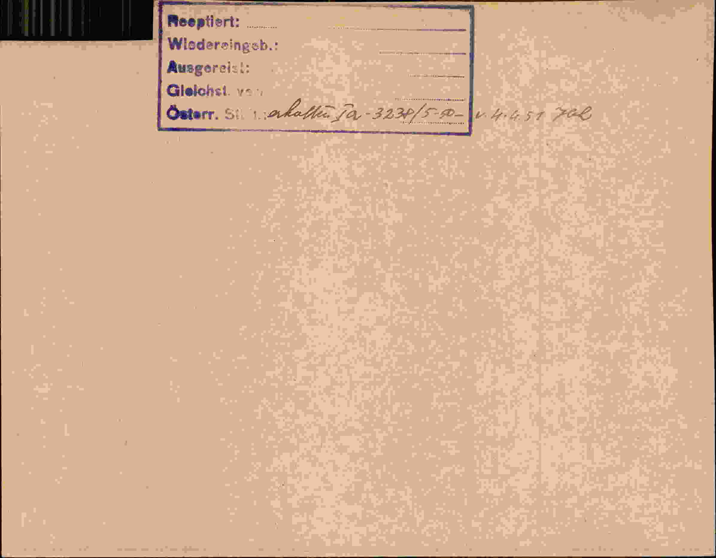 Rückseite des Dokuments