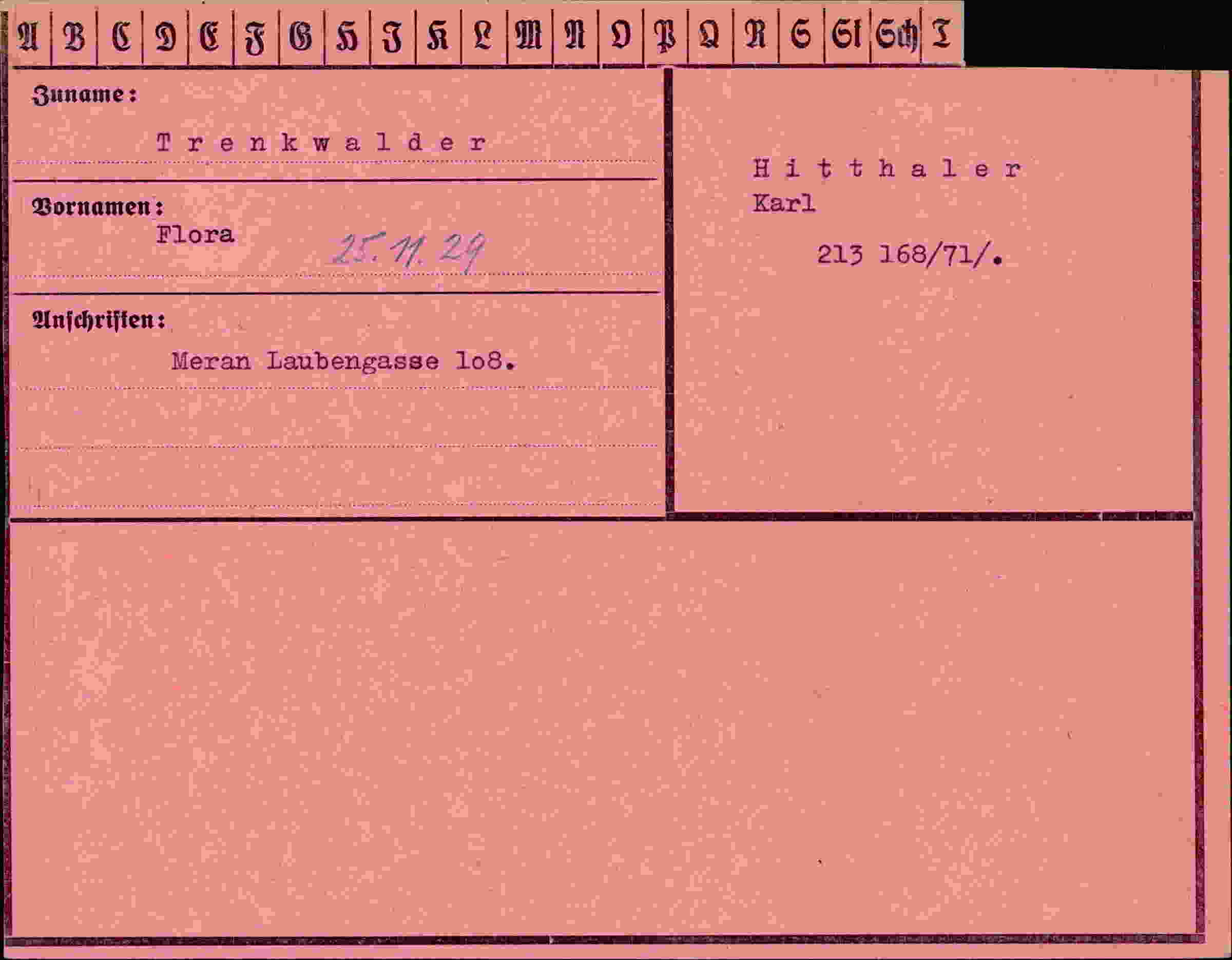 Vorderseite des Dokuments