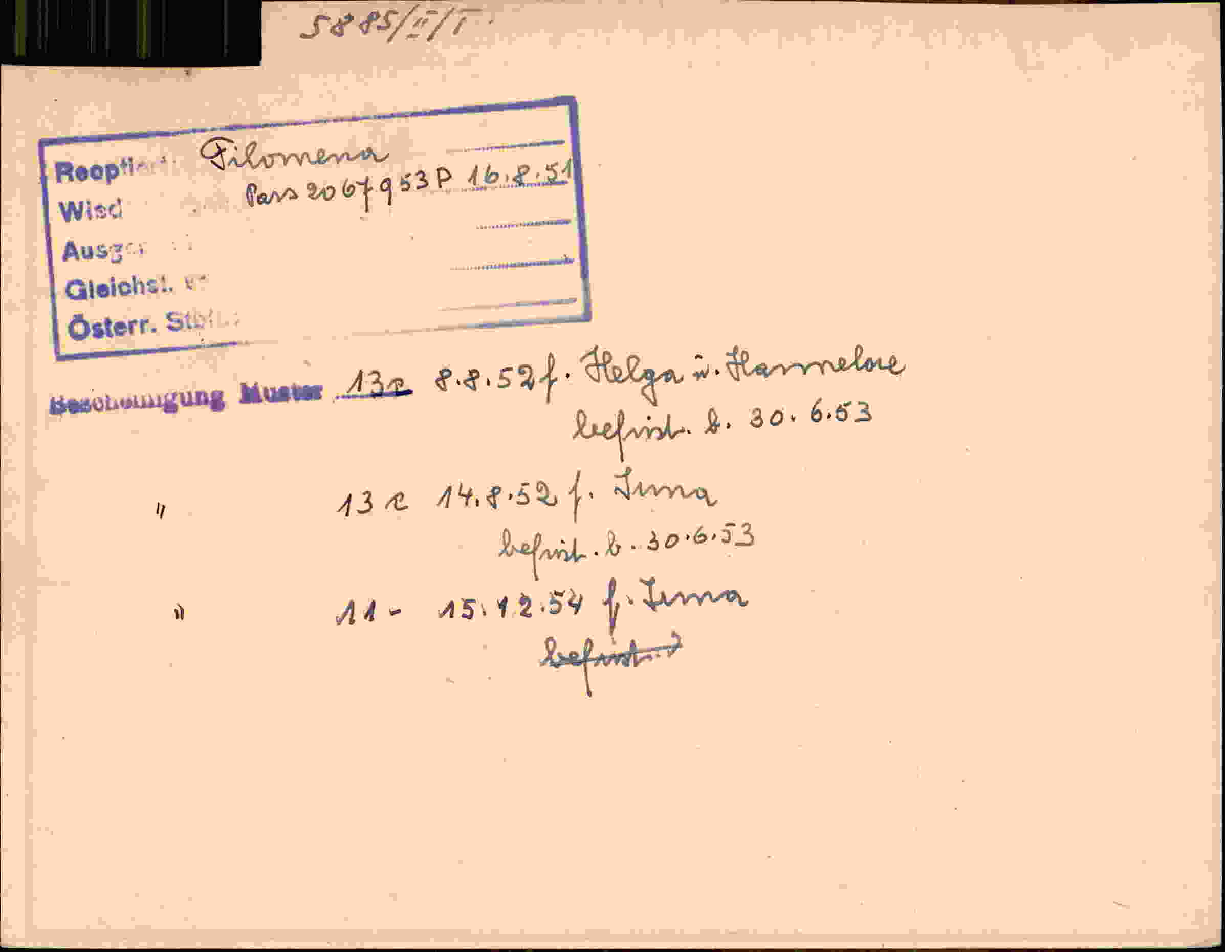 Rückseite des Dokuments