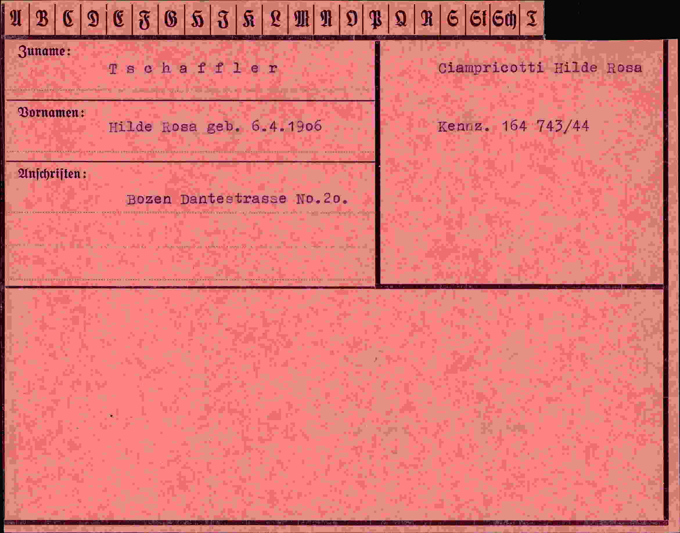 Vorderseite des Dokuments
