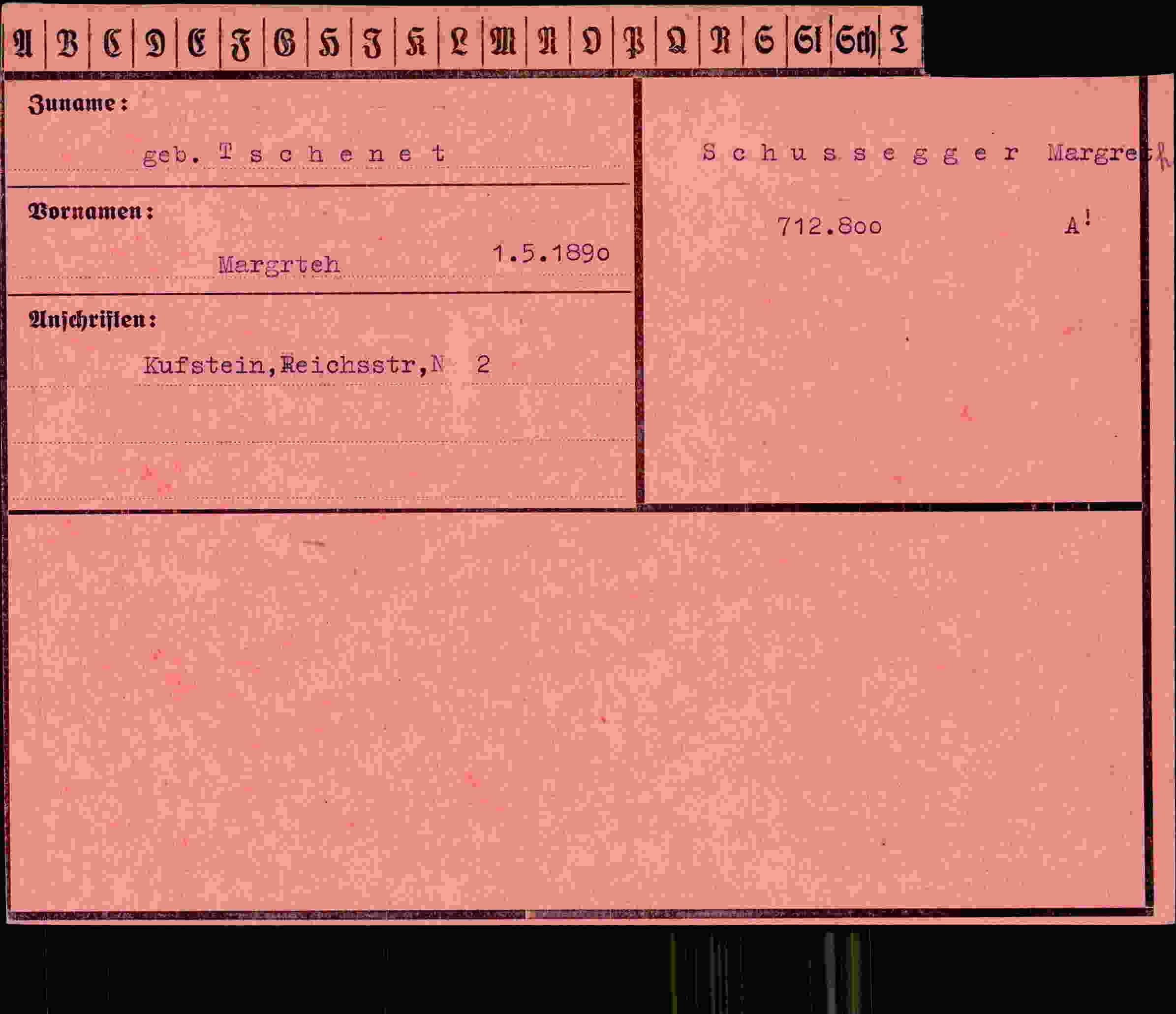 Vorderseite des Dokuments