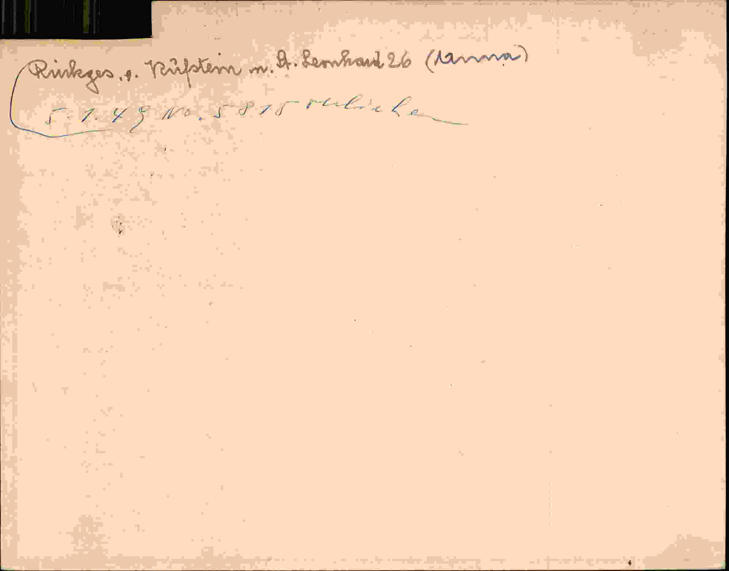 Rückseite des Dokuments